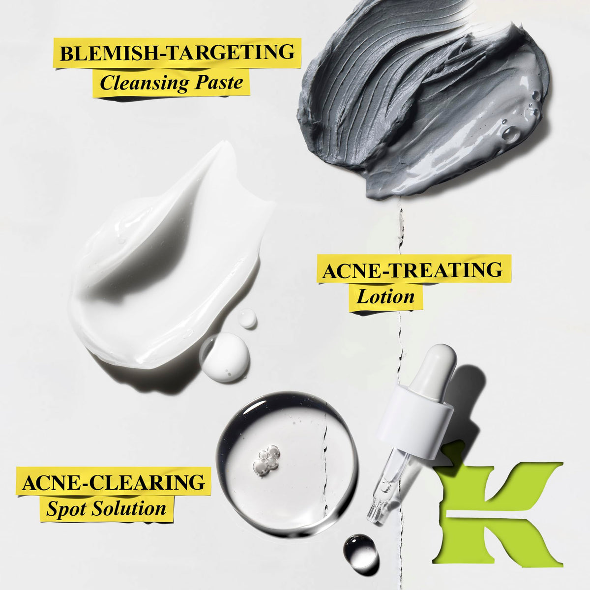 Lavender Kiehl's - Acne Skincare Routine Gift Set - Clears Acne - 3pk