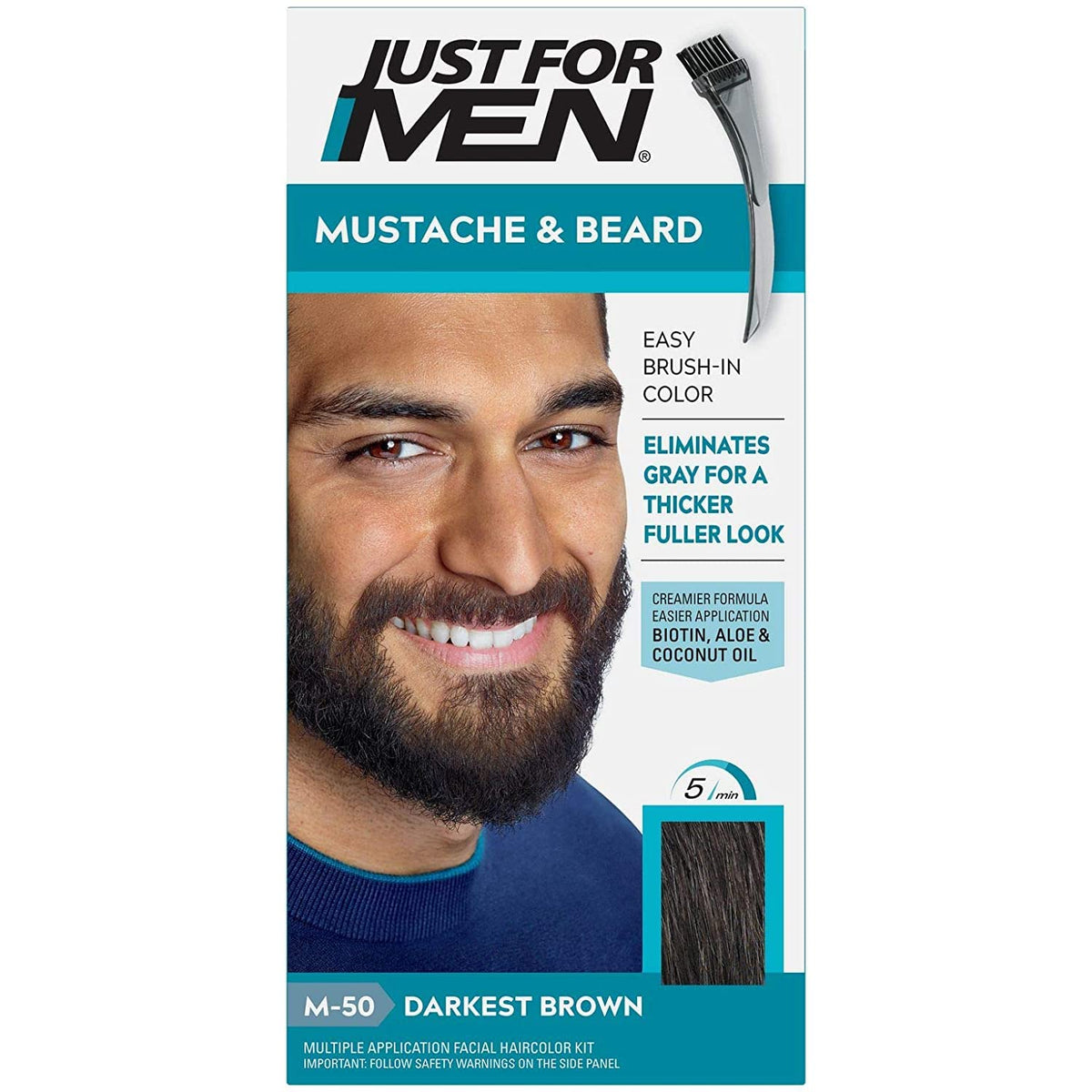 White Smoke Just For Men Color Gel for Moustache Beards and Sideburns