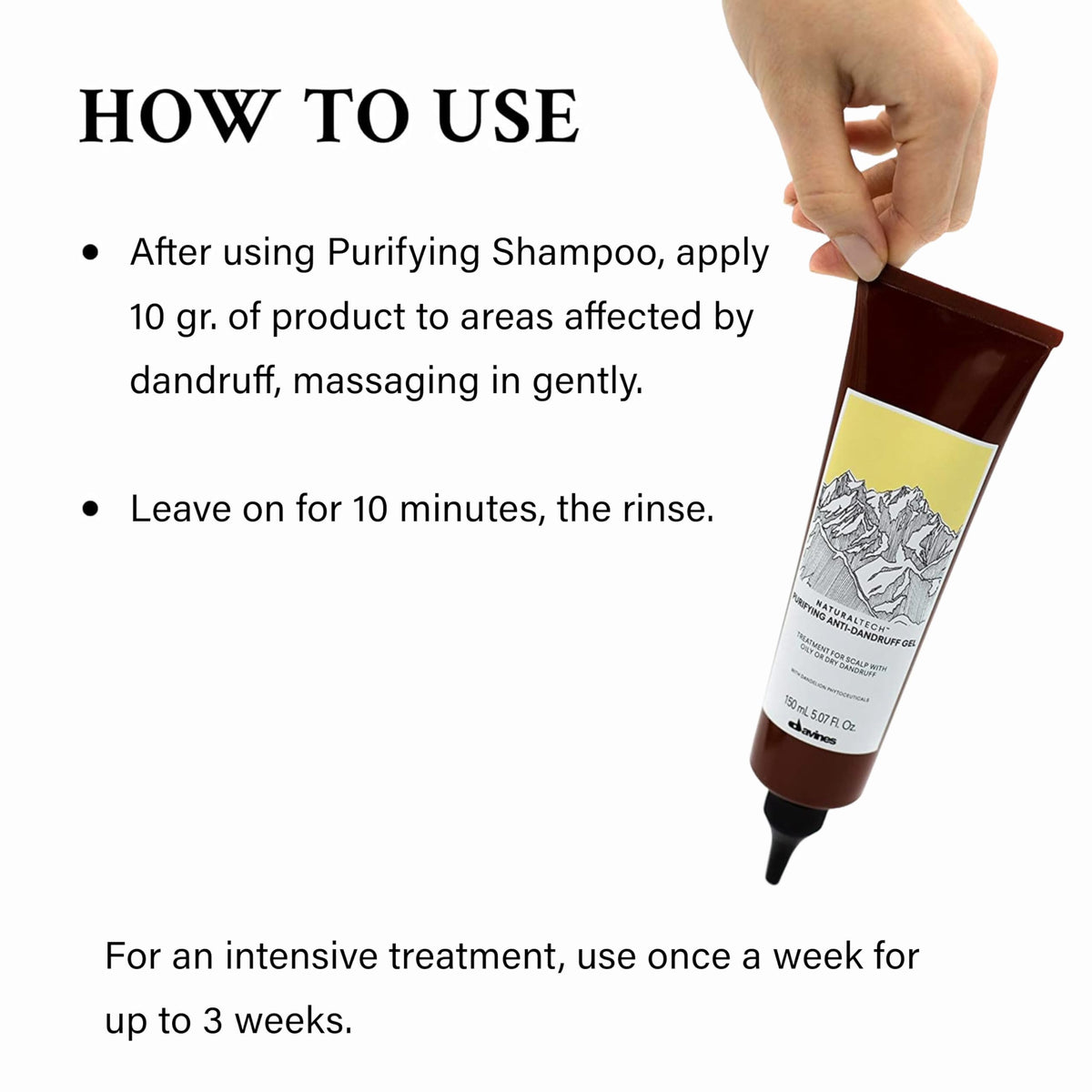 White Smoke Davines Naturaltech Purifying Gel, Clarifying & Anti-Dandruff for Dandruff (Oily or Dry) - With Dandelion Phytoceuticals - Treatment for Oily or Dry Dandruff, 5.07 Fl Oz
