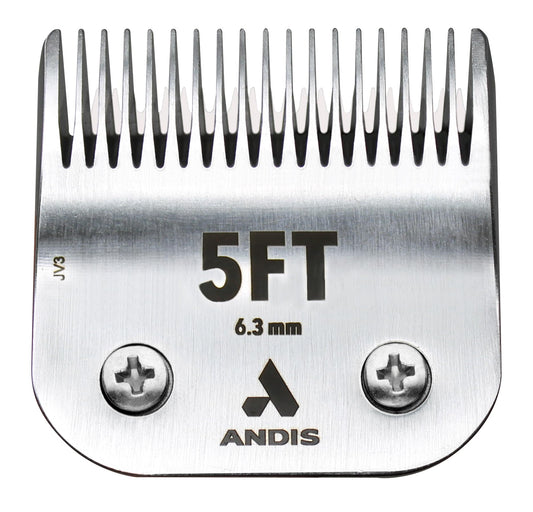 White Smoke Andis 560205 CeramicEdge Pet Clipper Blade #5FT 24T Upper / 17T Lower, Stainless Steel