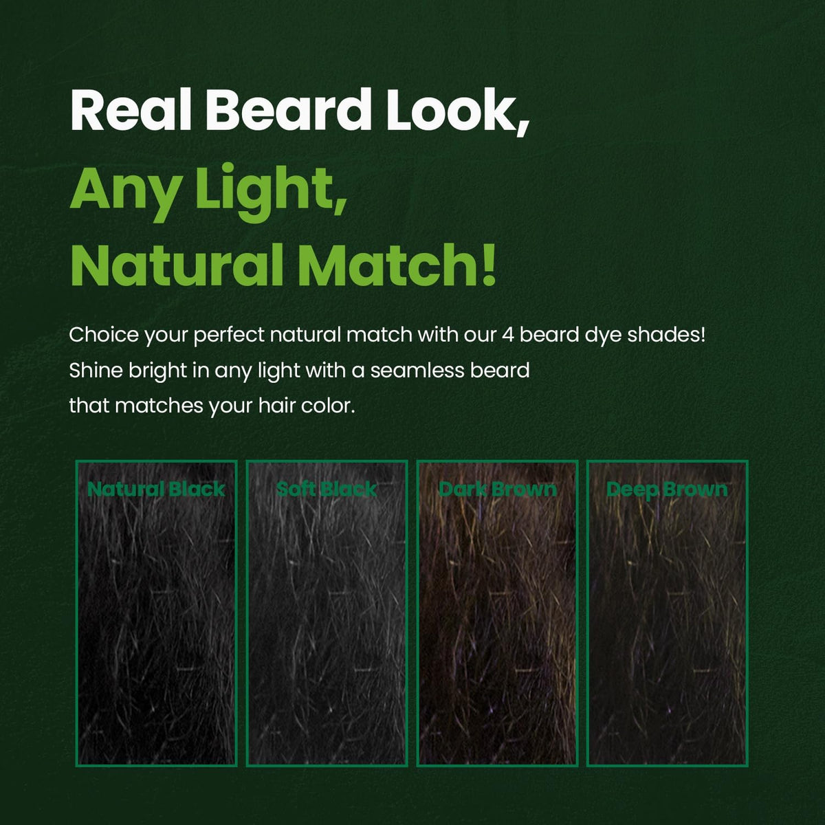 Black Herb for Men Mustache & Beard Dye (Natural Black, 3 Pack)