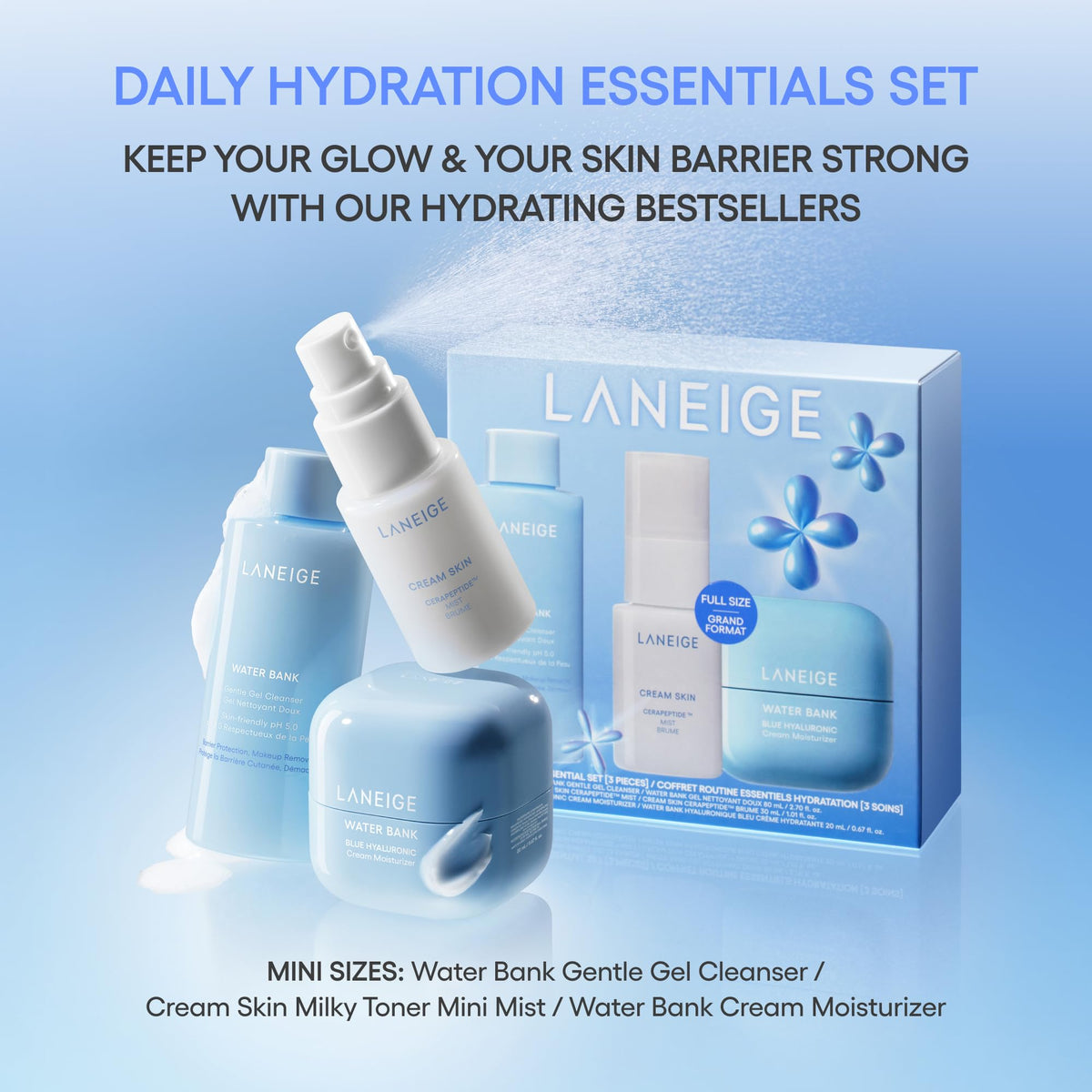 Light Steel Blue LANEIGE Daily Hydration Essential Set