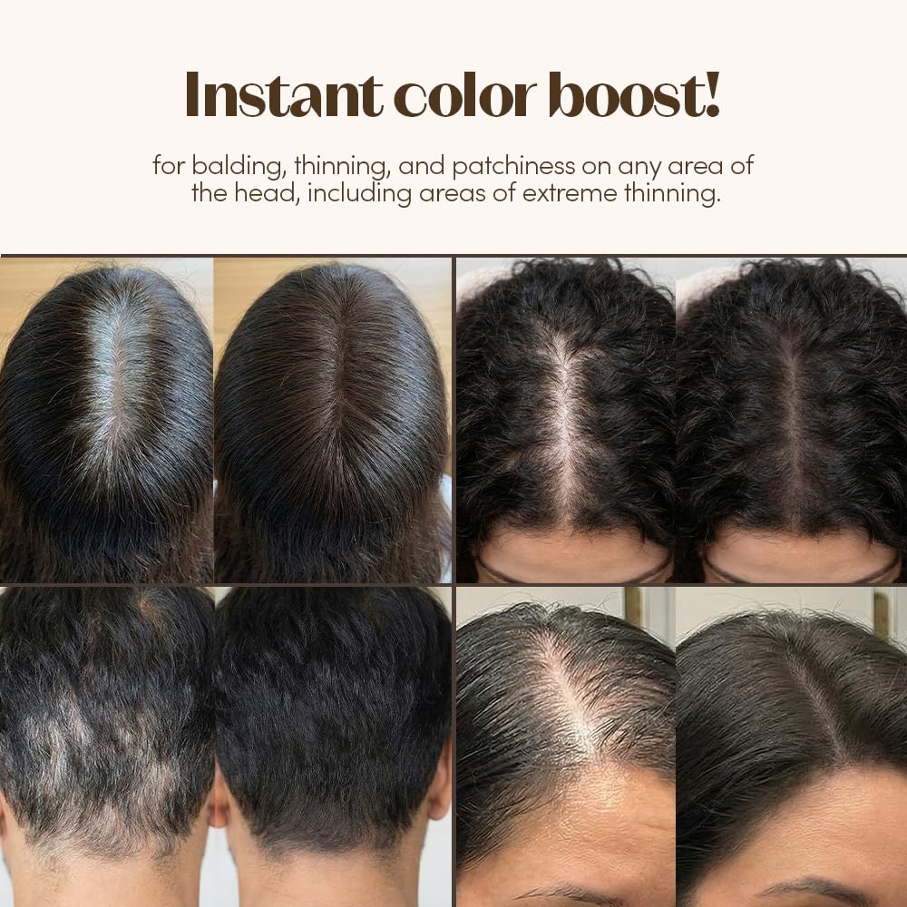Black ETUDE Hair Pang Pang hairline powder Root Touch Up Hair Color, Waterproof, For Facial Makeup, Hairline and Thin Hair - Natural Black