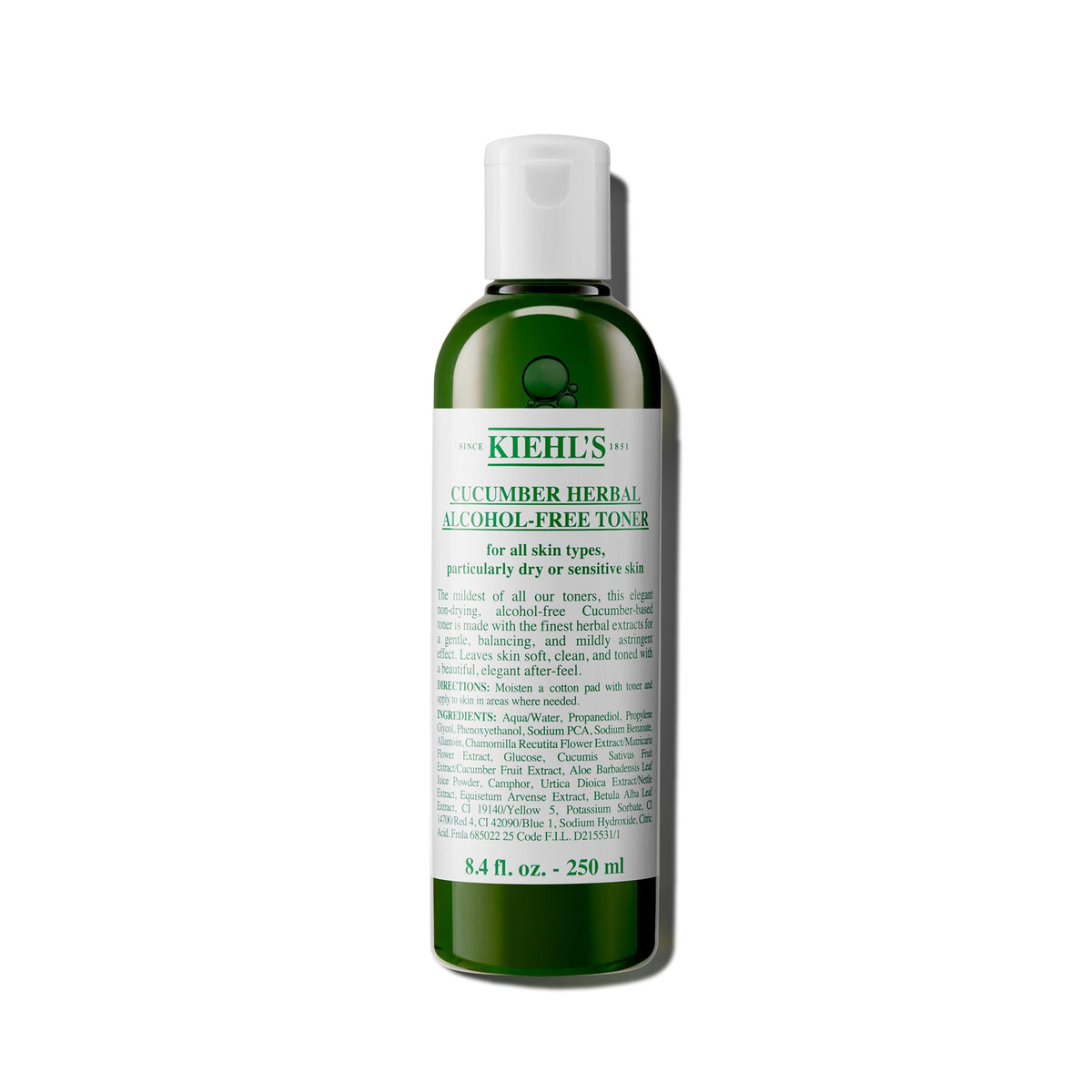 White Smoke Kiehl's - Cucumber Herbal Alcohol-Free Toner