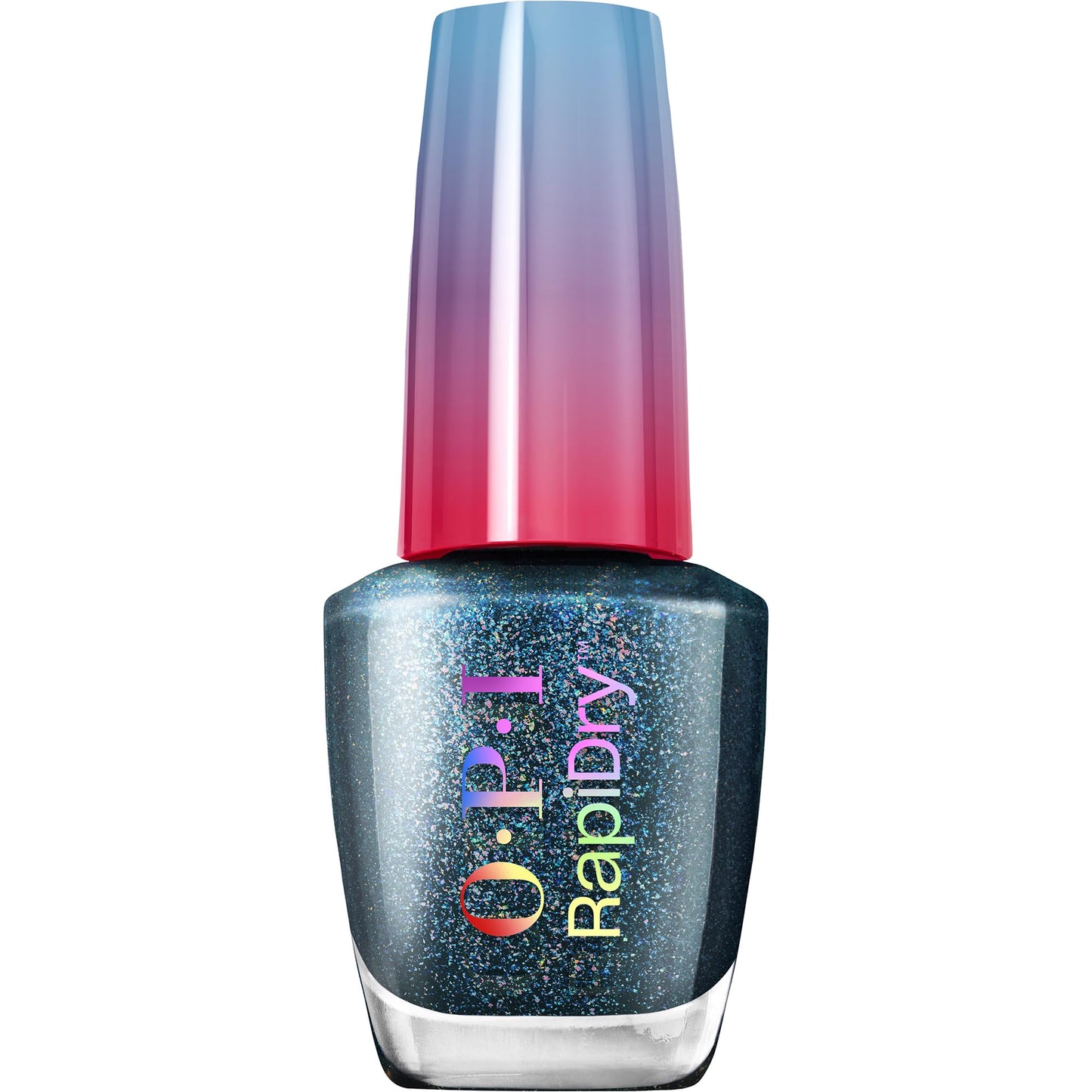 White Smoke OPI RapiDry All Dry n’ Mighty | Semi-sheer Dark Blue Shimmer Quick Dry Nail Polish | Vegan, Smudge Proof, Fast Drying