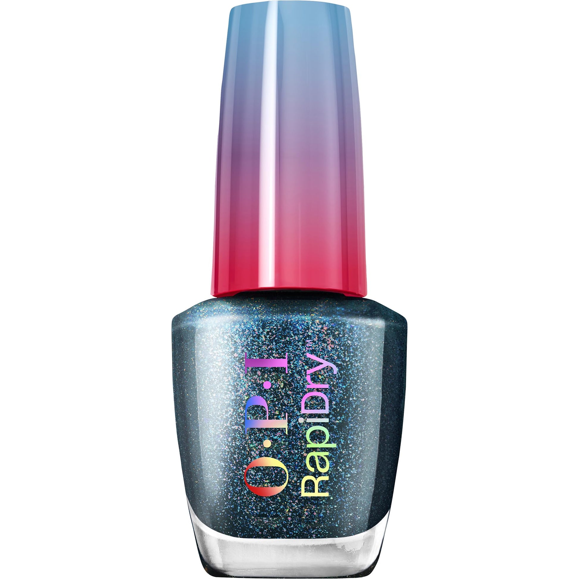White Smoke OPI RapiDry All Dry n’ Mighty | Semi-sheer Dark Blue Shimmer Quick Dry Nail Polish | Vegan, Smudge Proof, Fast Drying
