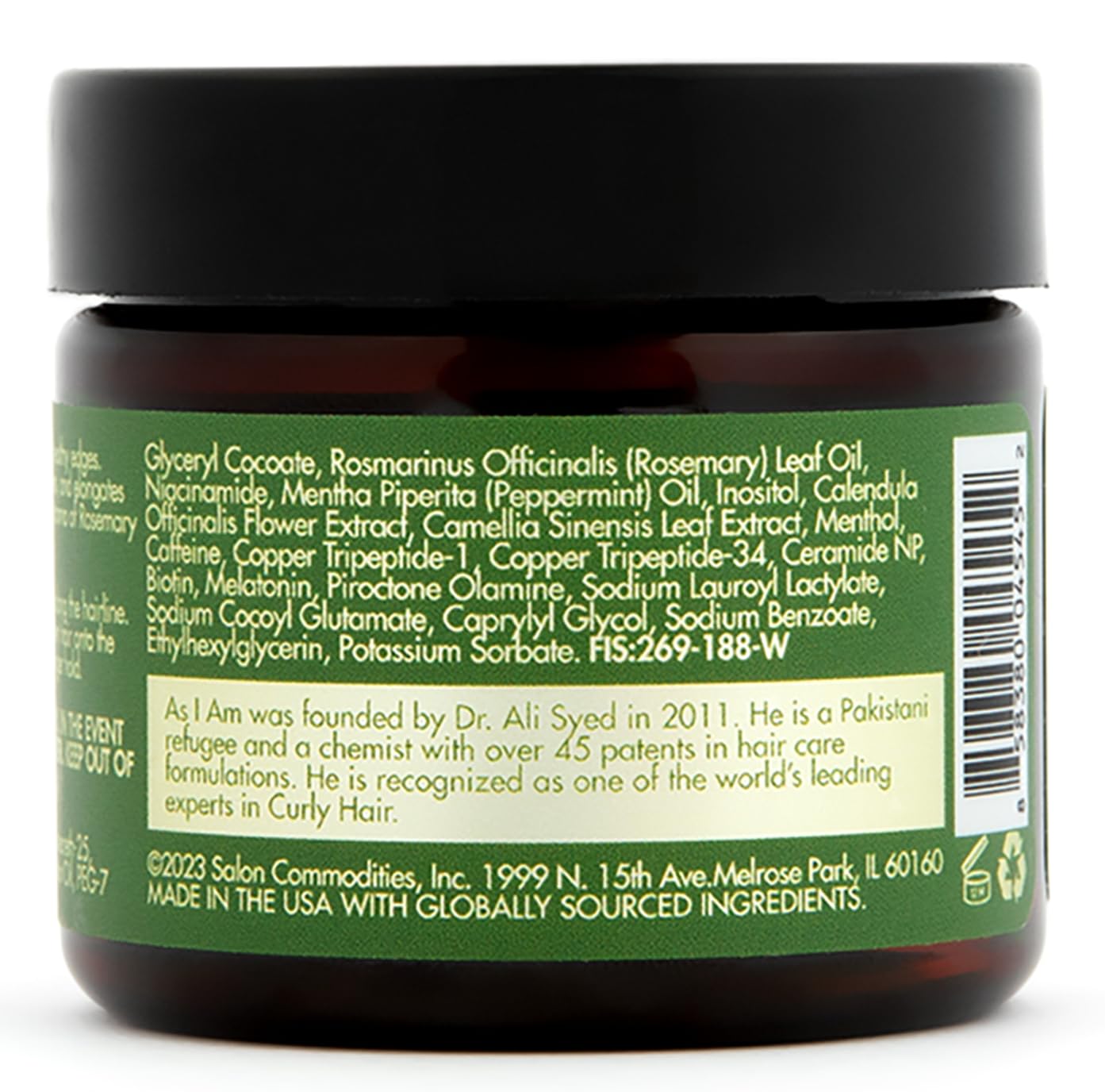 Black As I Am Rosemary Edge Control 2 oz - with Biotin & Saw Palmetto
