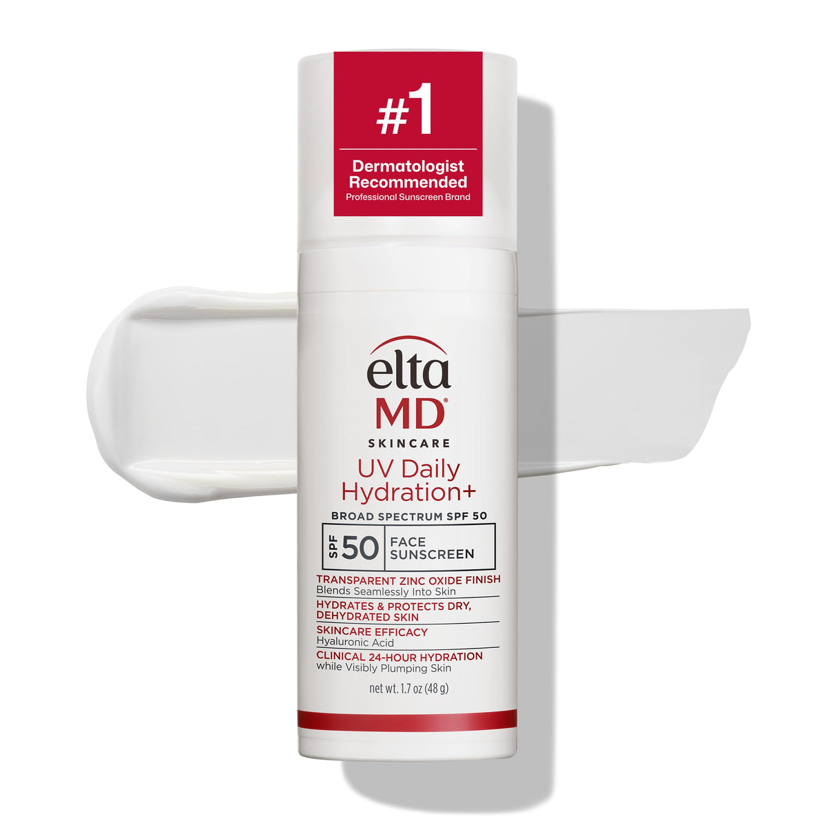 White Smoke EltaMD UV Daily Hydration+ Tinted Face Sunscreen, SPF 50, 1.7oz