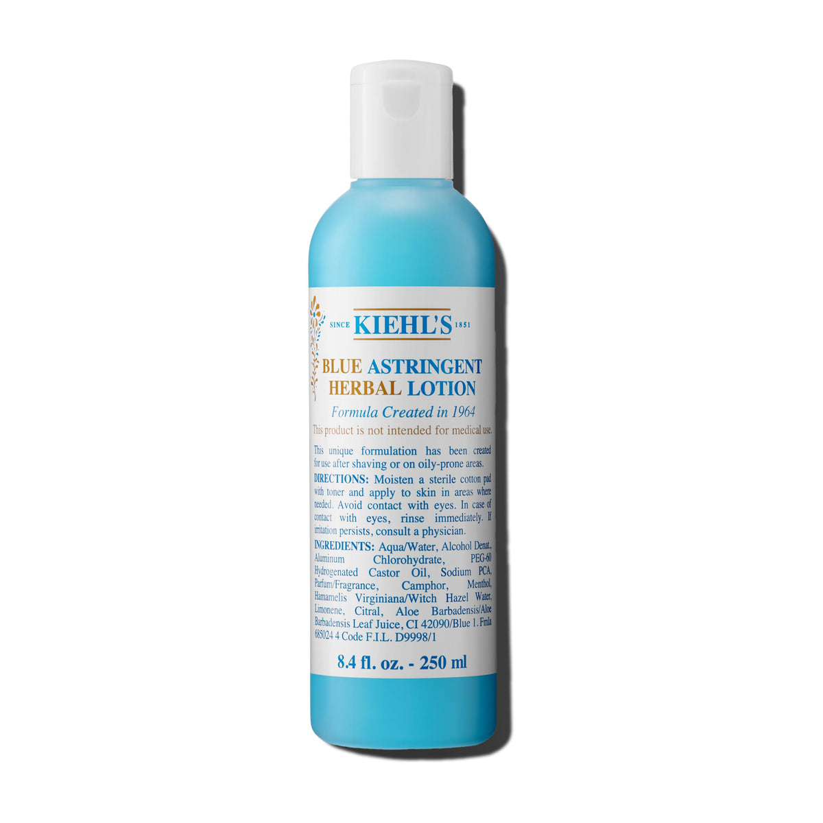White Smoke Kiehl's - Blue Astringent Lotion - Soothing Toner - 8.4 fl oz