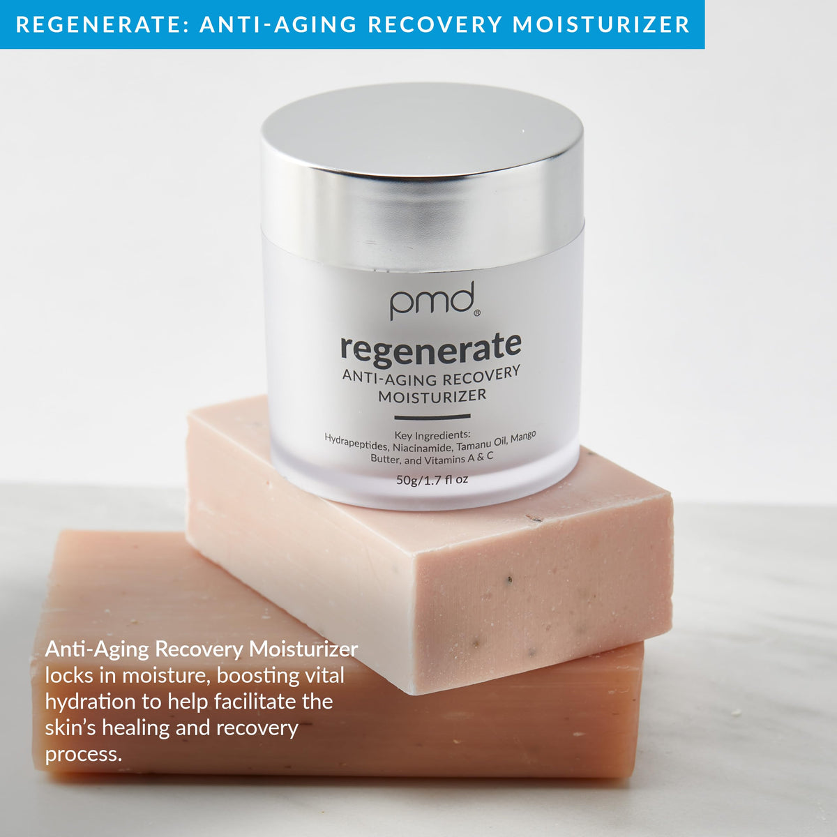 Lavender PMD Regenerate: Anti-Aging Recovery Moisturizer, 50 g