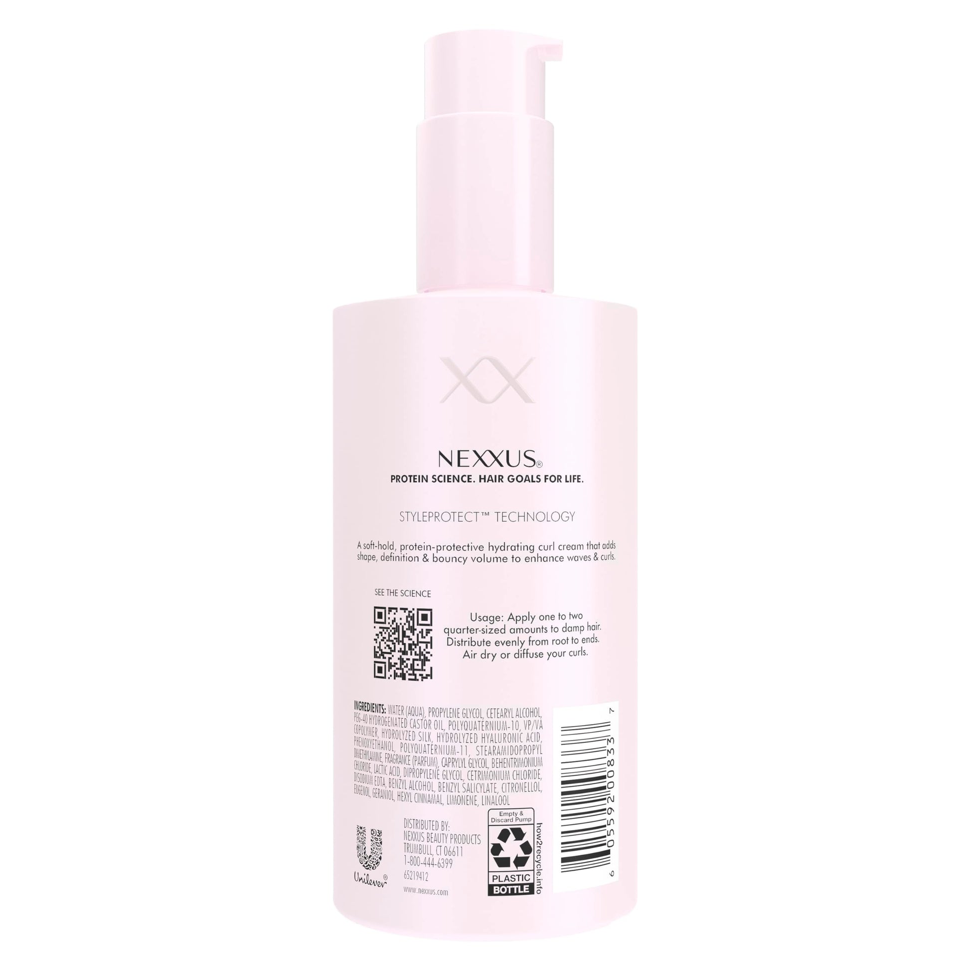 White Smoke Nexxus Styling Curl Define Curl Cream Climate Control Gel Cream Hair Cream Powered by Styleprotect Technology 8 oz