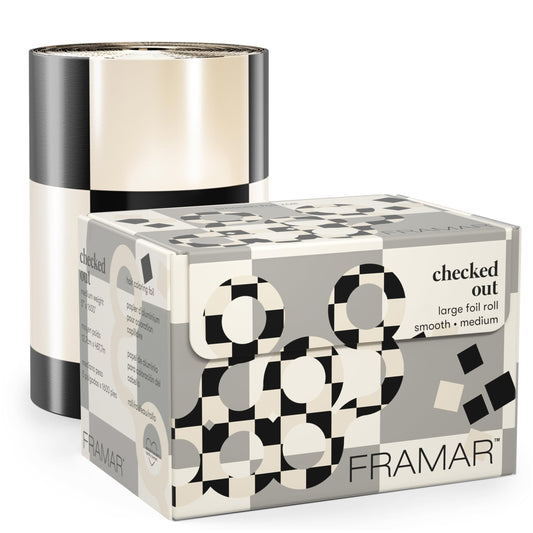 White Smoke FRAMAR Checkered Hair Foil – Large Hair Foils For Highlighting, Foil For Hair Highlighting, Color Foil Rolls, Salon Foils For Hair Stylist, Hair Color Foils For Hair Stylist 1600 ft