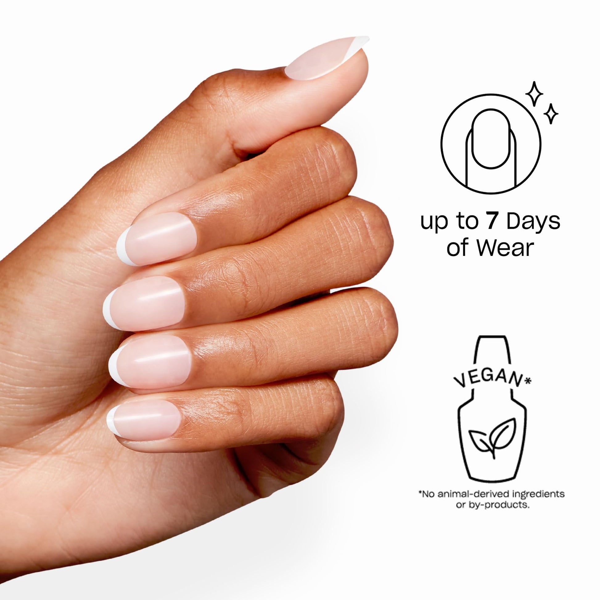 White Smoke OPI Sticking Point Have Merci on Me | Short Round Opaque Neutral Pink French Tip Nail Art Instant No Glue Press On Nails | 30 Count with Adhesive Tabs | Damage-Free Wear | Spring 2026