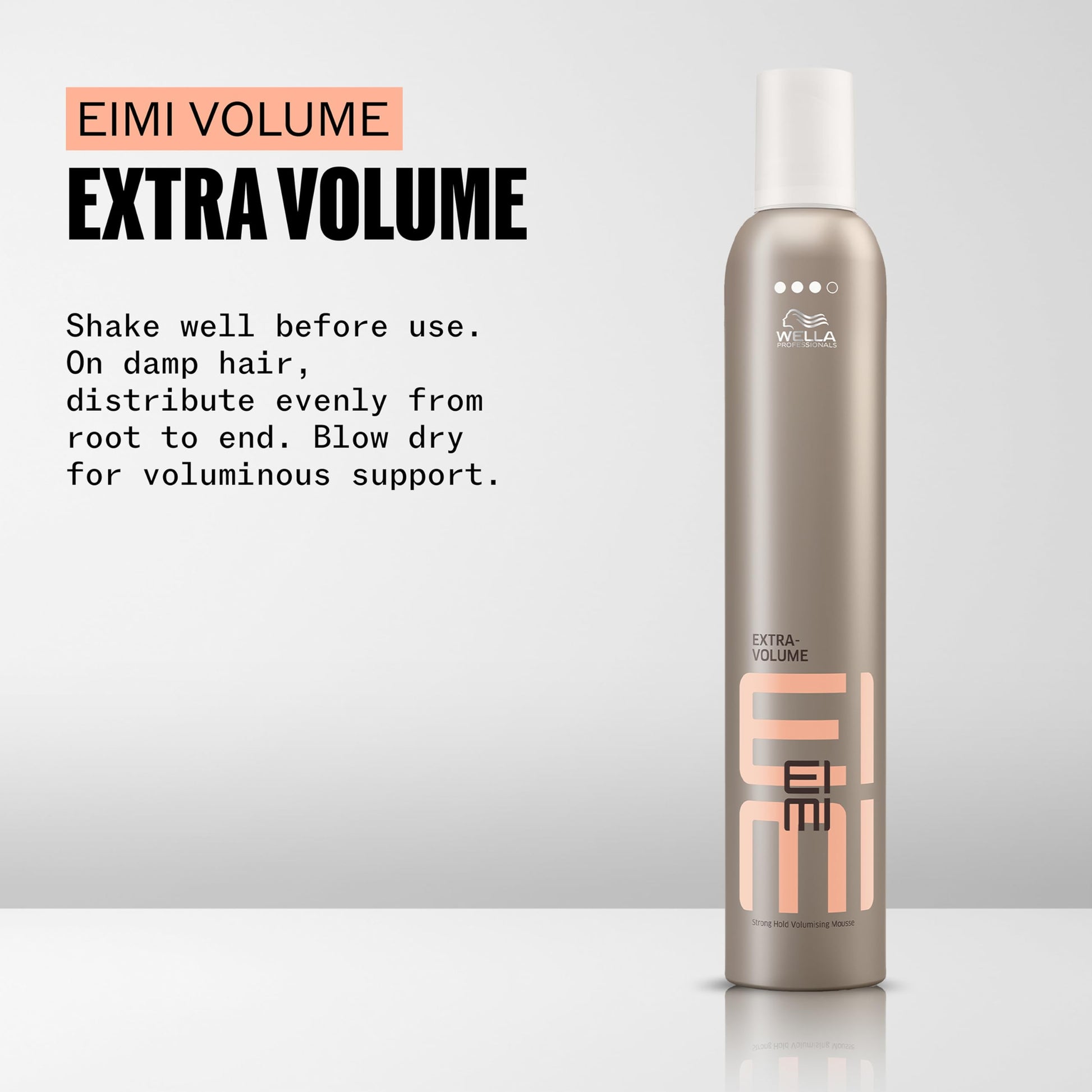 Lavender Wella Professionals EIMI Extra Volume | Strong Hold Volumizing Hair Styling Mousse | Adds Volume & Body | Heat Protectant | 10.1 Oz