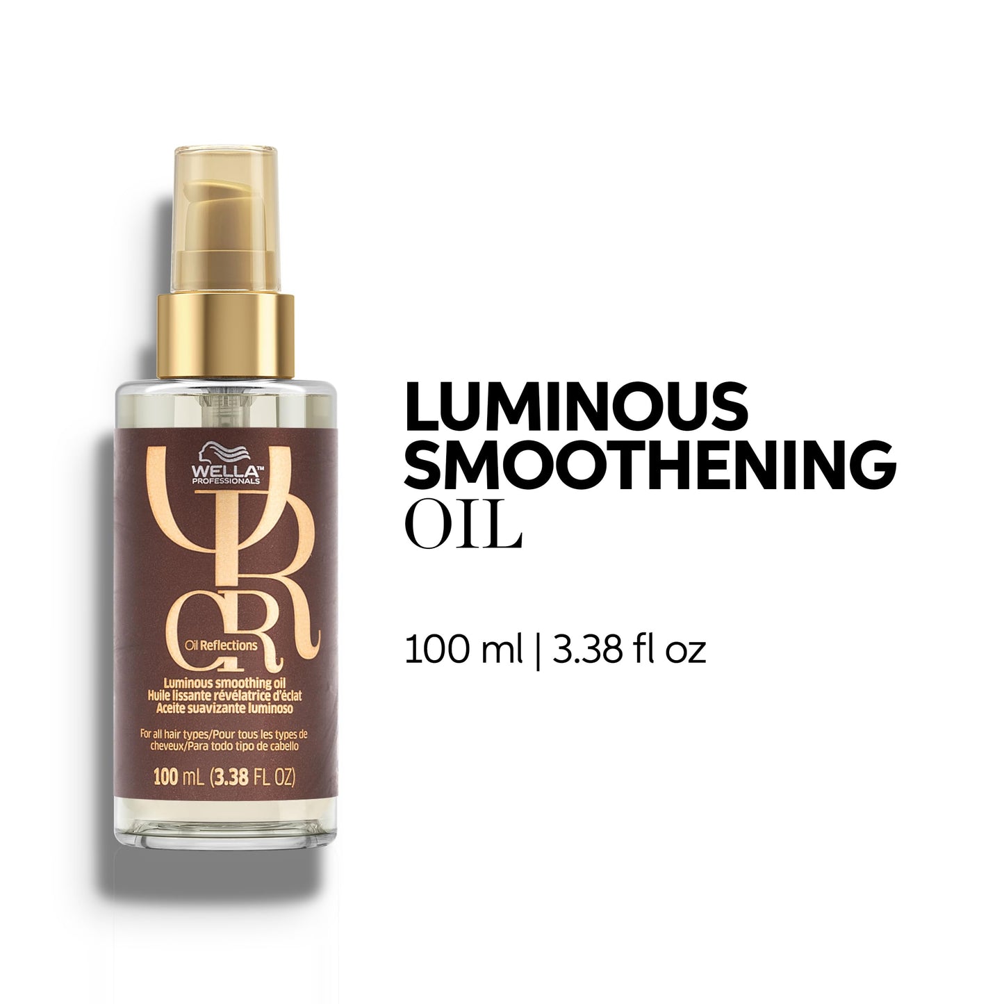 White Smoke Wella Professionals Oil Reflections Luminous Smoothing Hair Oil | Adds Smoothness & Shine for All Hair Types | With Macadamia Seed & Avocado Oils | 3.38 Fl Oz