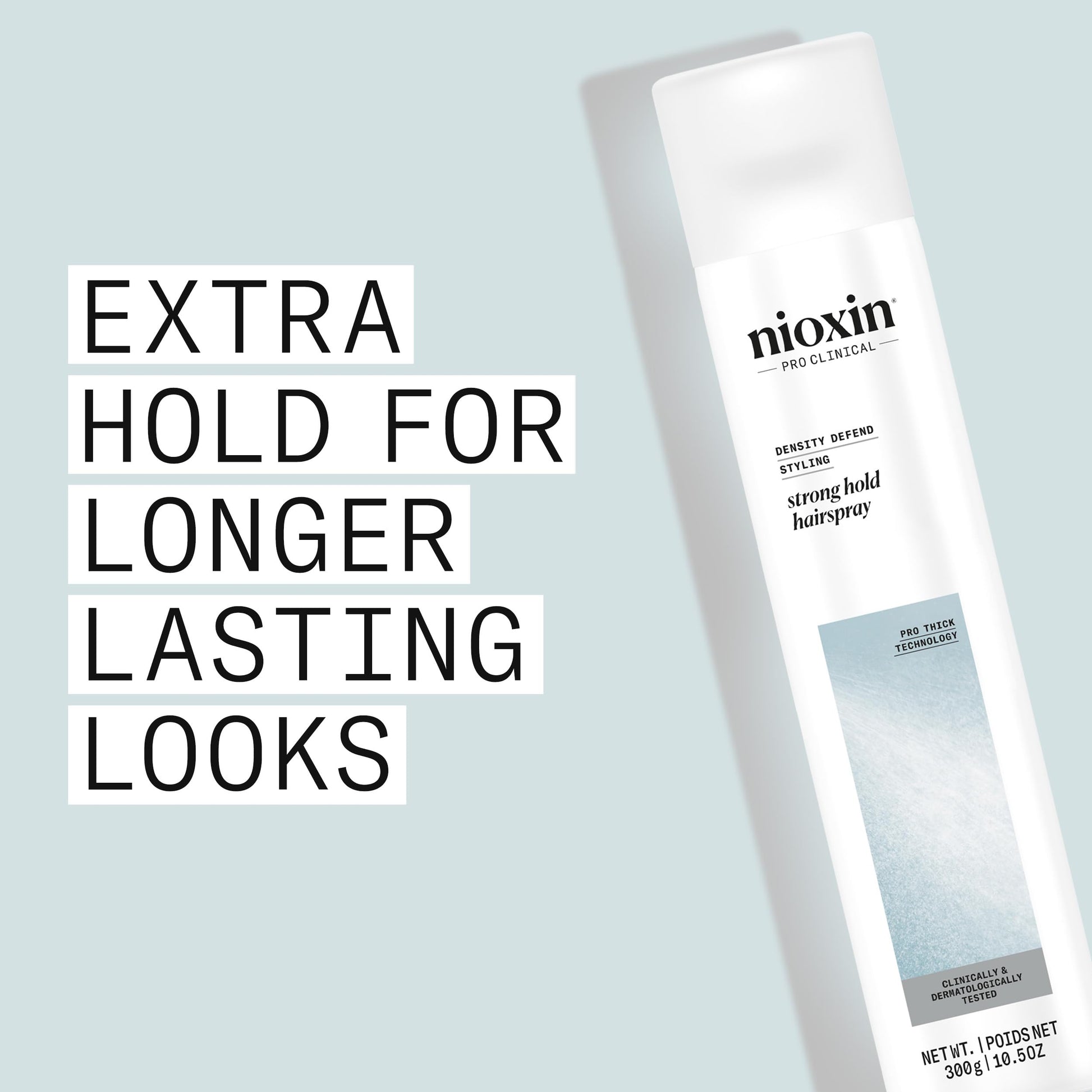 Lavender NIOXIN Density Defend Styling Strong Hold Hairspray For Long-Lasting Hairstyles Humidity Resistant 10.6 Fl oz.