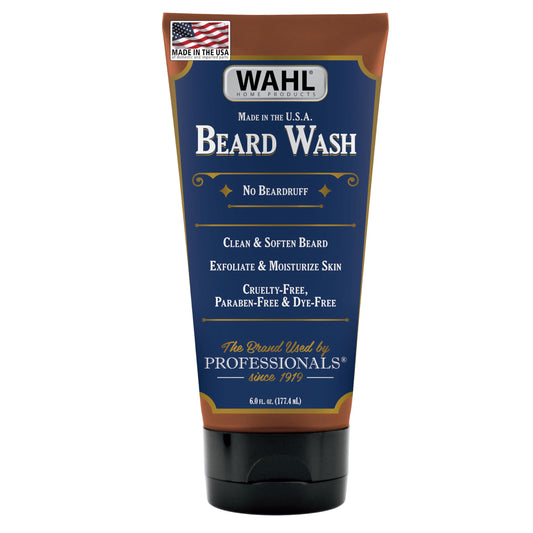 White Smoke Wahl Beard Wash Face Exfoliator with Essential Oils - Manuka, Meadowfoam, Clove, Moringa - Model 805601