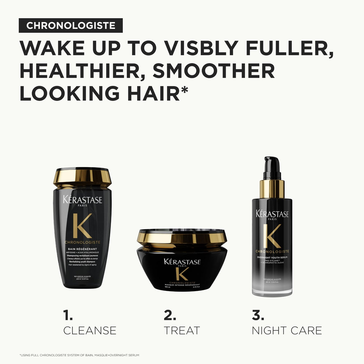 White Smoke KÉRASTASE Chronologiste Overnight Youth Serum For Aging Hair