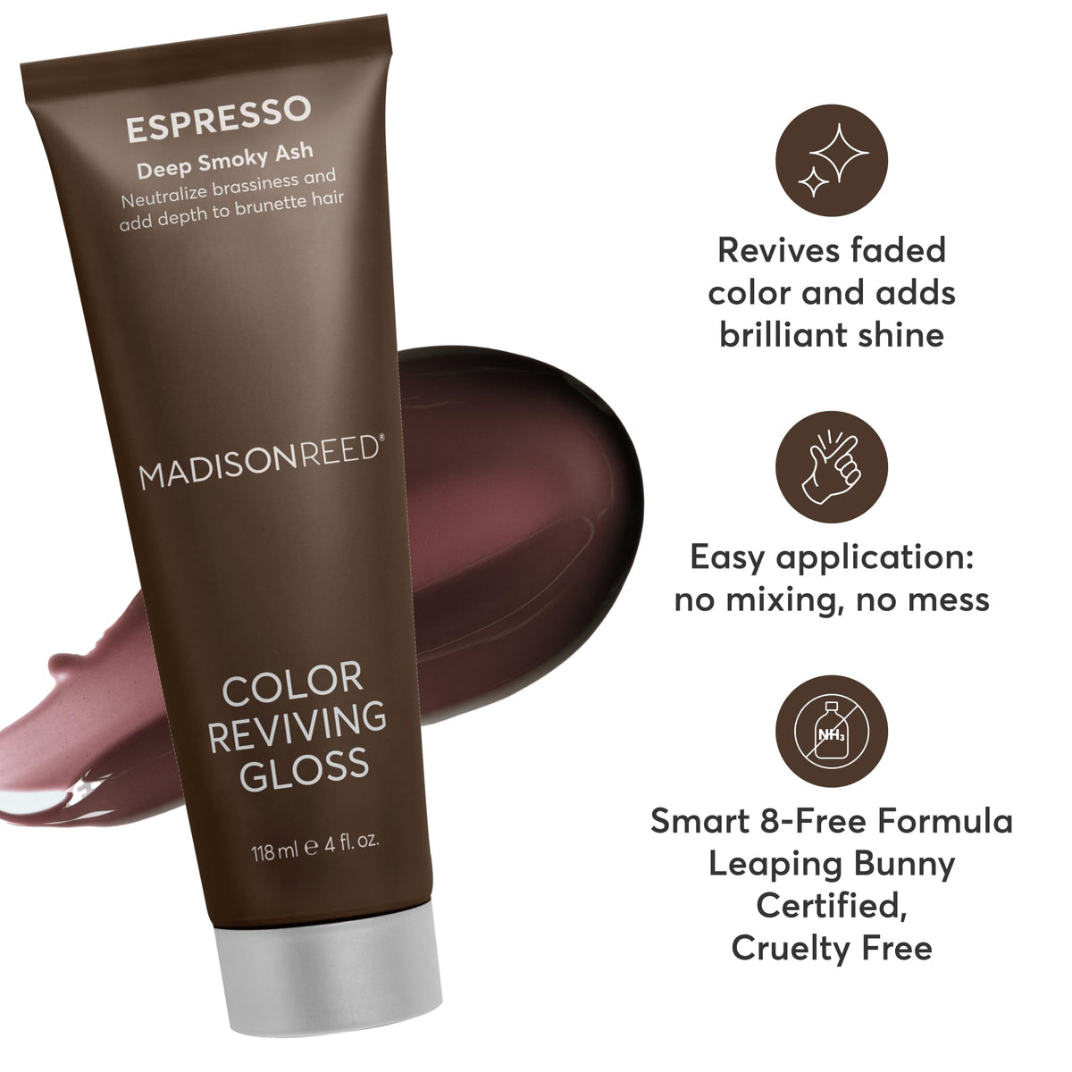 White Smoke Madison Reed Color Reviving Gloss – Espresso Brown, 4oz