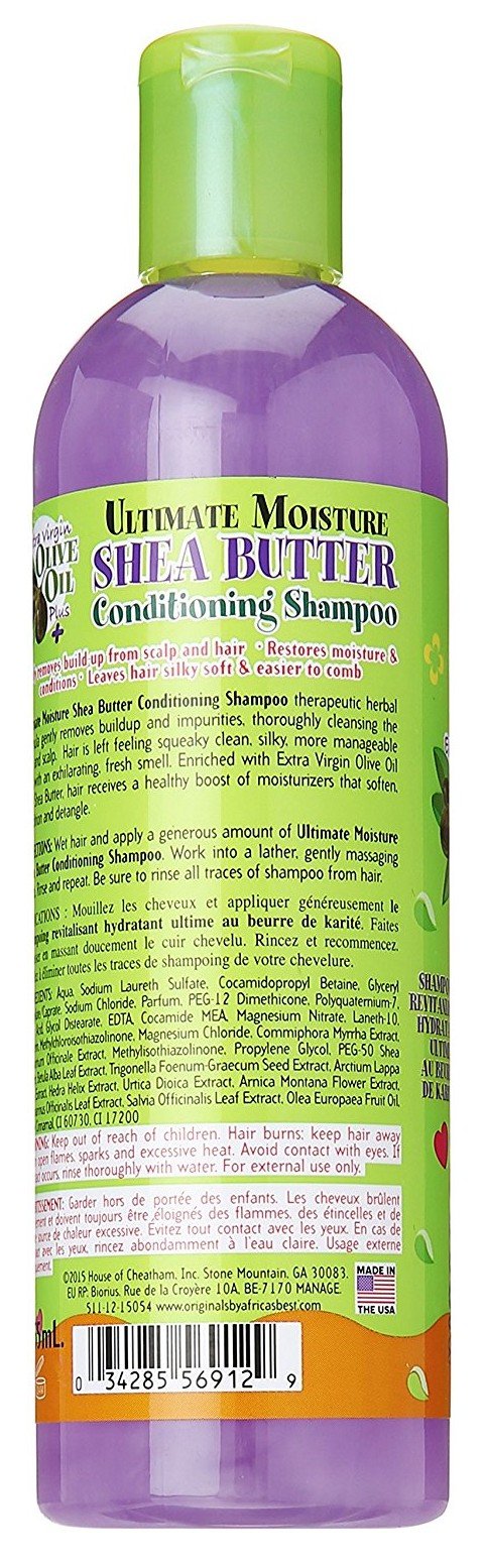 White Smoke Africas Best Kids Originals Shampoo Shea Butter 12 Ounce (355ml) (Pack of 3)