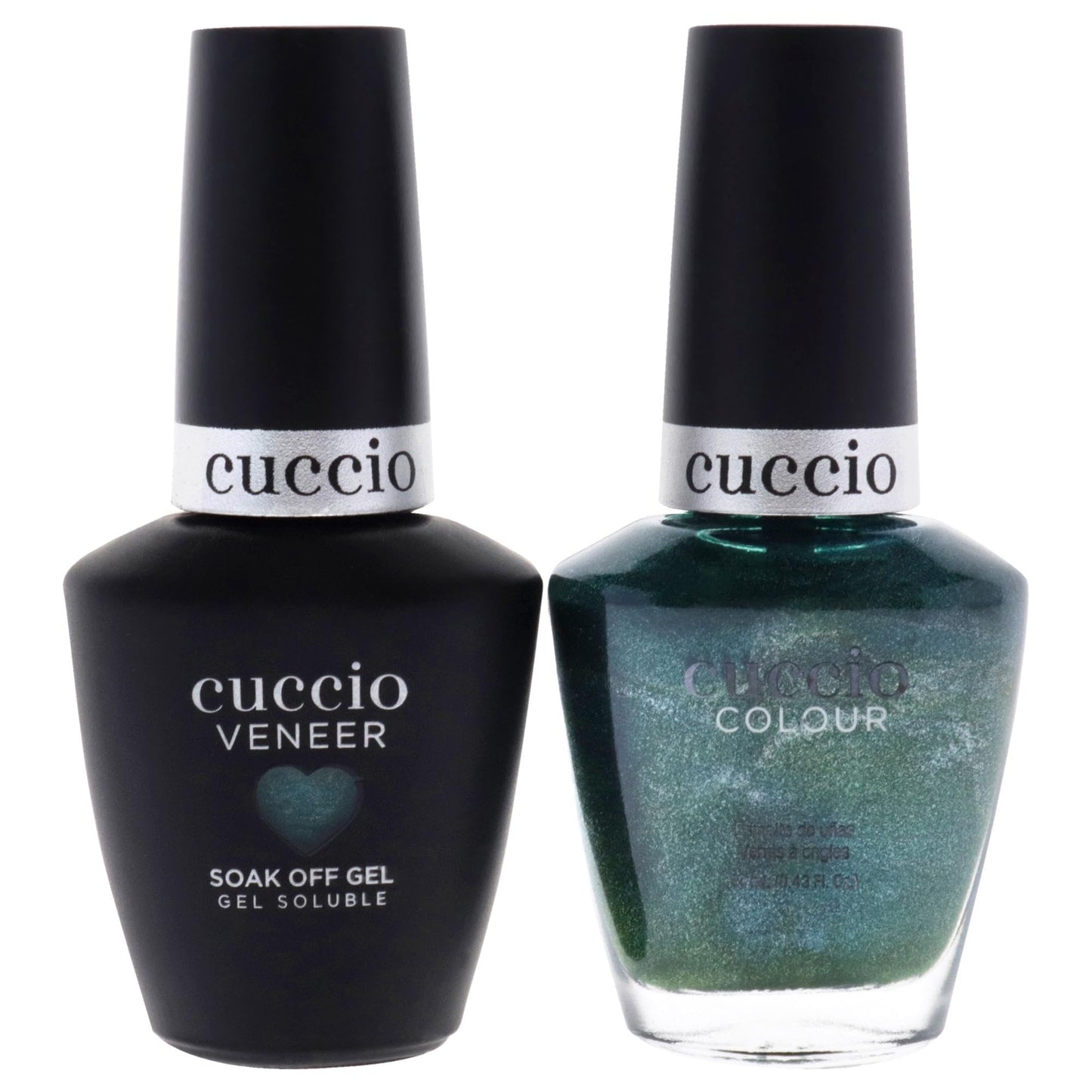 White Smoke Cuccio Naturale Match Makers Set - Dublin Emerald Isle 0.44oz Veneer Soak Of Gel Nail Polish, 0.43oz Colour Nail Polish Women 2 Pc