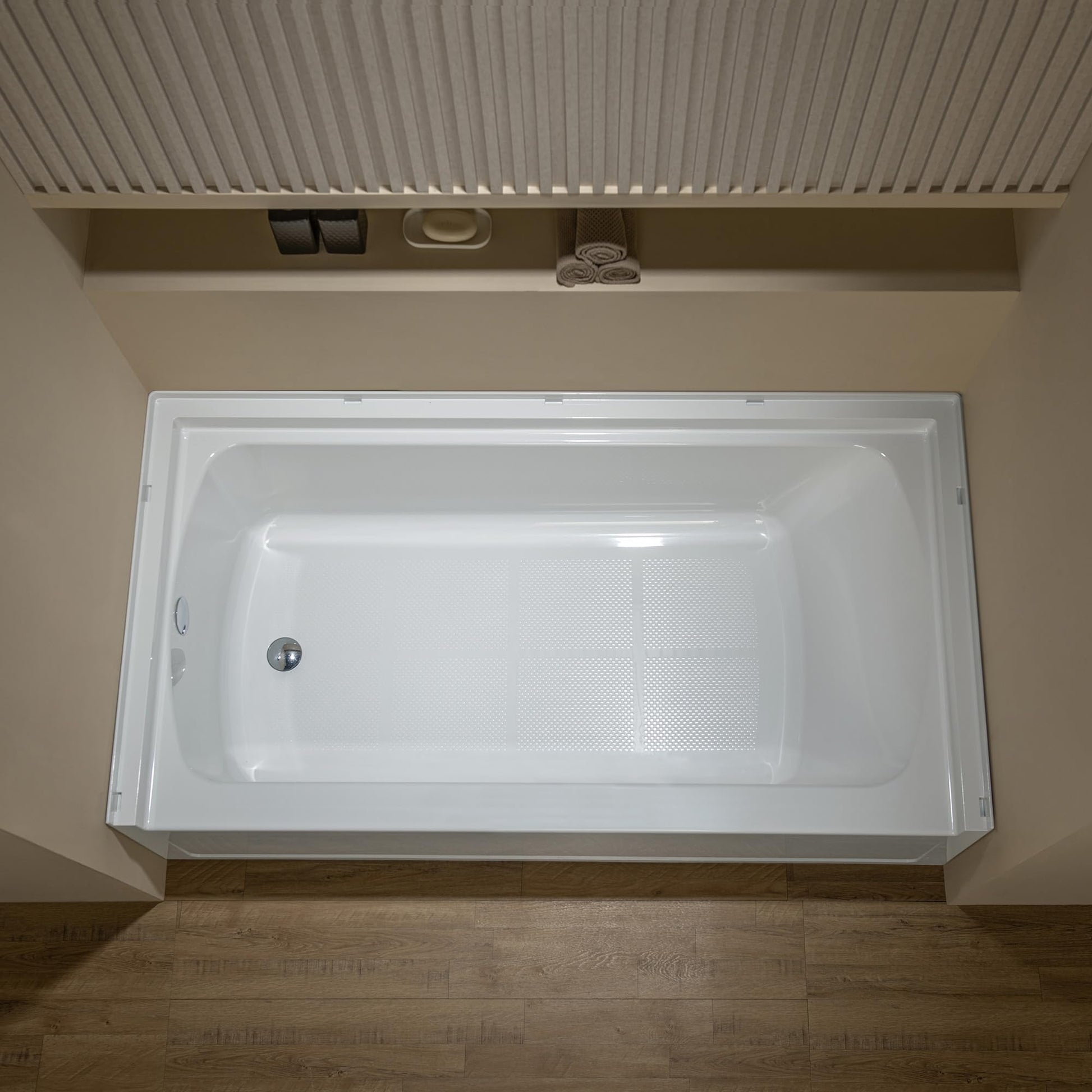 Dim Gray WOODBRIDGE 60” x 32” Alcove Soaking Bathtub in white with Left-Hand Drain Hole – Tub Only (No Wall Panels)