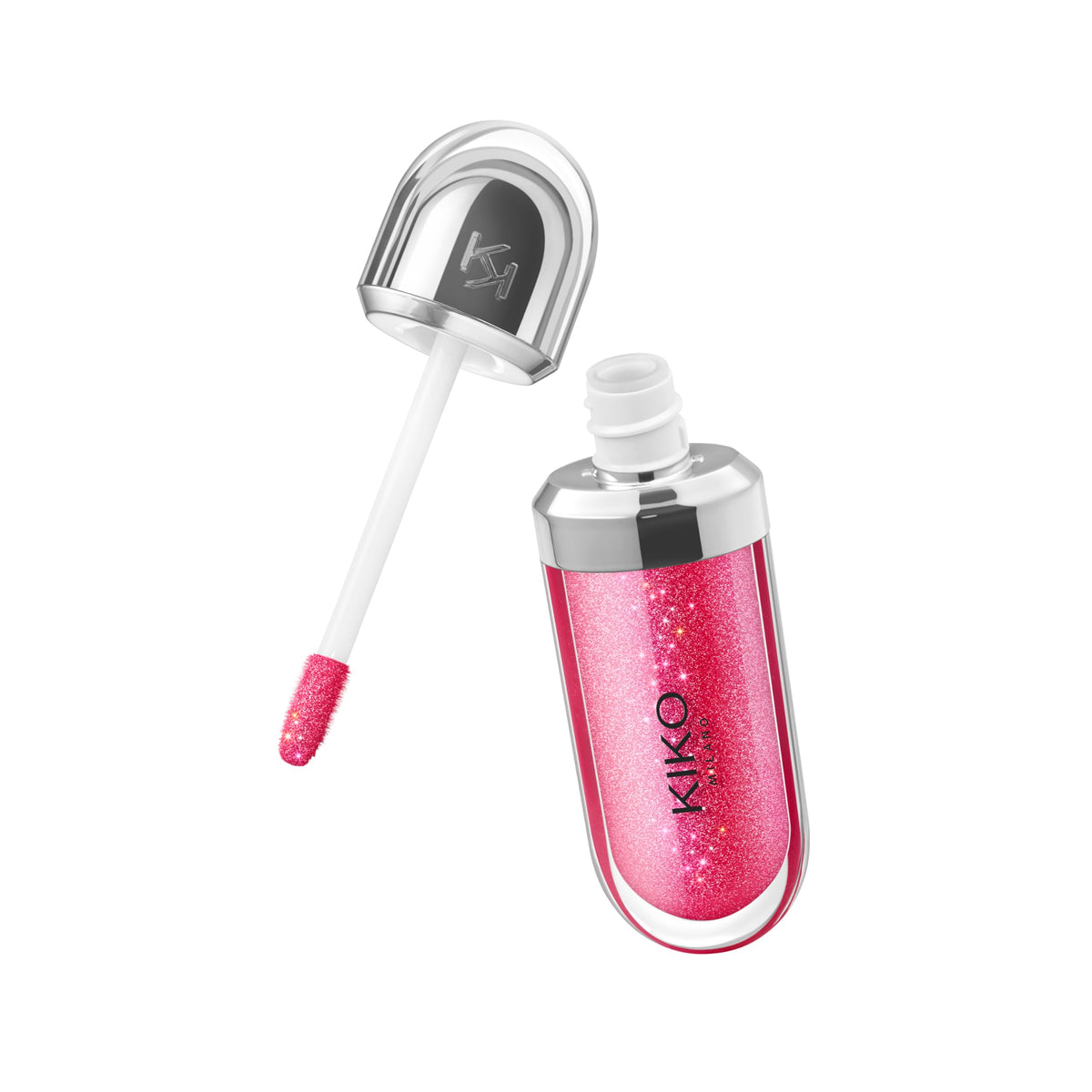 White Smoke KIKO 3D Hydra Lip Gloss, Hydrating Lip Gloss, 10 Sparkling Strawberry