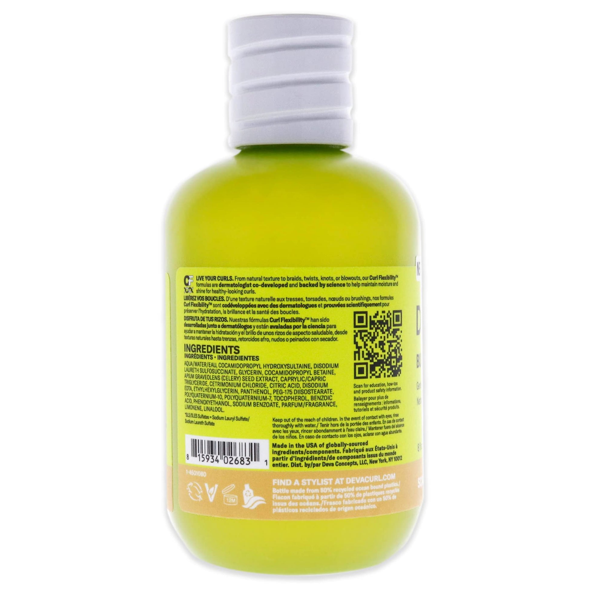 White Smoke DevaCurl Buildup Buster Gentle Clarifying Cleanser, Green Oasis, 8 fl. oz.