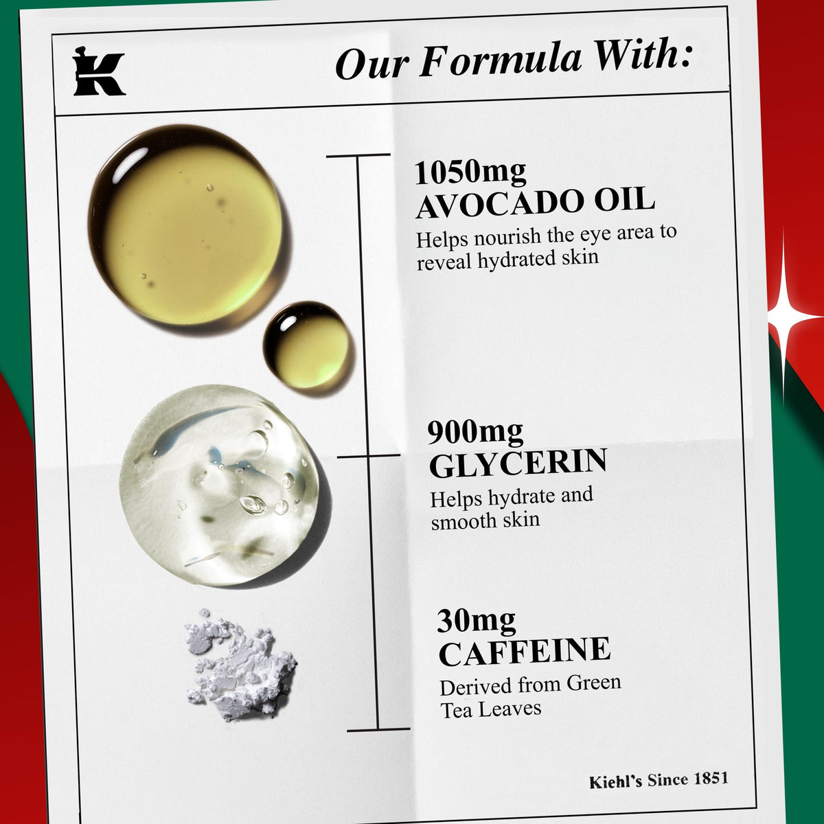 Lavender Kiehl's - Avocado Eye Treatment, for Dry Lines & Puffiness - 0.5 fl oz