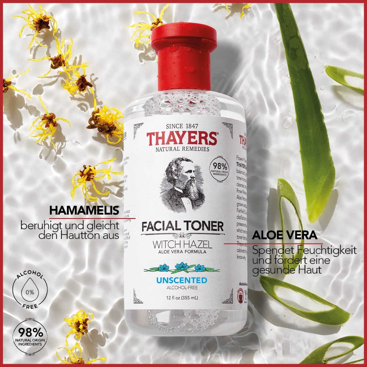 Light Gray Thayers Witch Hazel With Aloe Vera Unscented - 12 Fl Oz