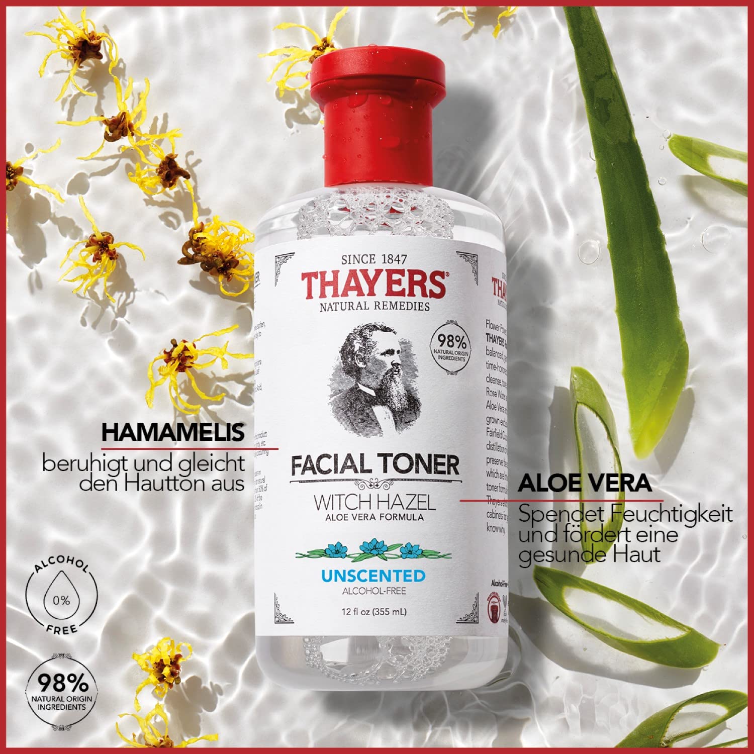 Light Gray Thayers Witch Hazel With Aloe Vera Unscented - 12 Fl Oz