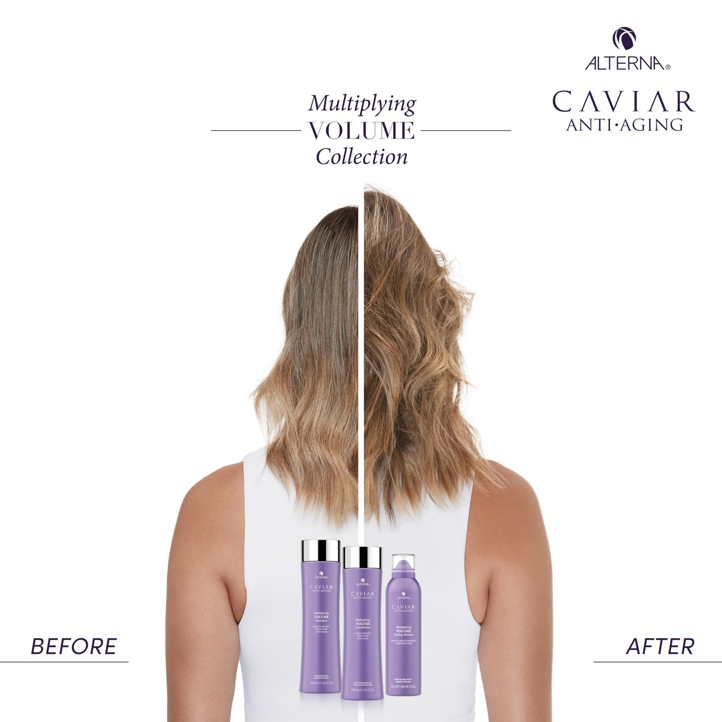 White Smoke Alterna Caviar Anti-Aging Multiplying Volume Shampoo, 8.5 Fl Oz(Pack of 1)