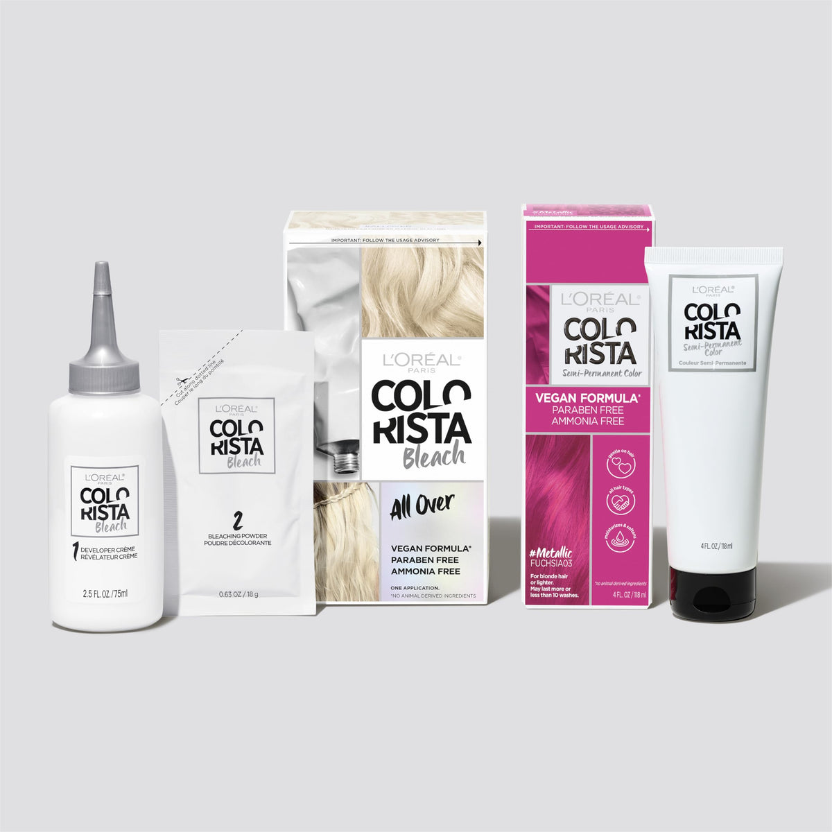 Lavender L'Oreal Paris Colorista Hair Bleach, Hair Dye Kit for All Over Blonde Hair Color, 1 Hair Bleach Kit
