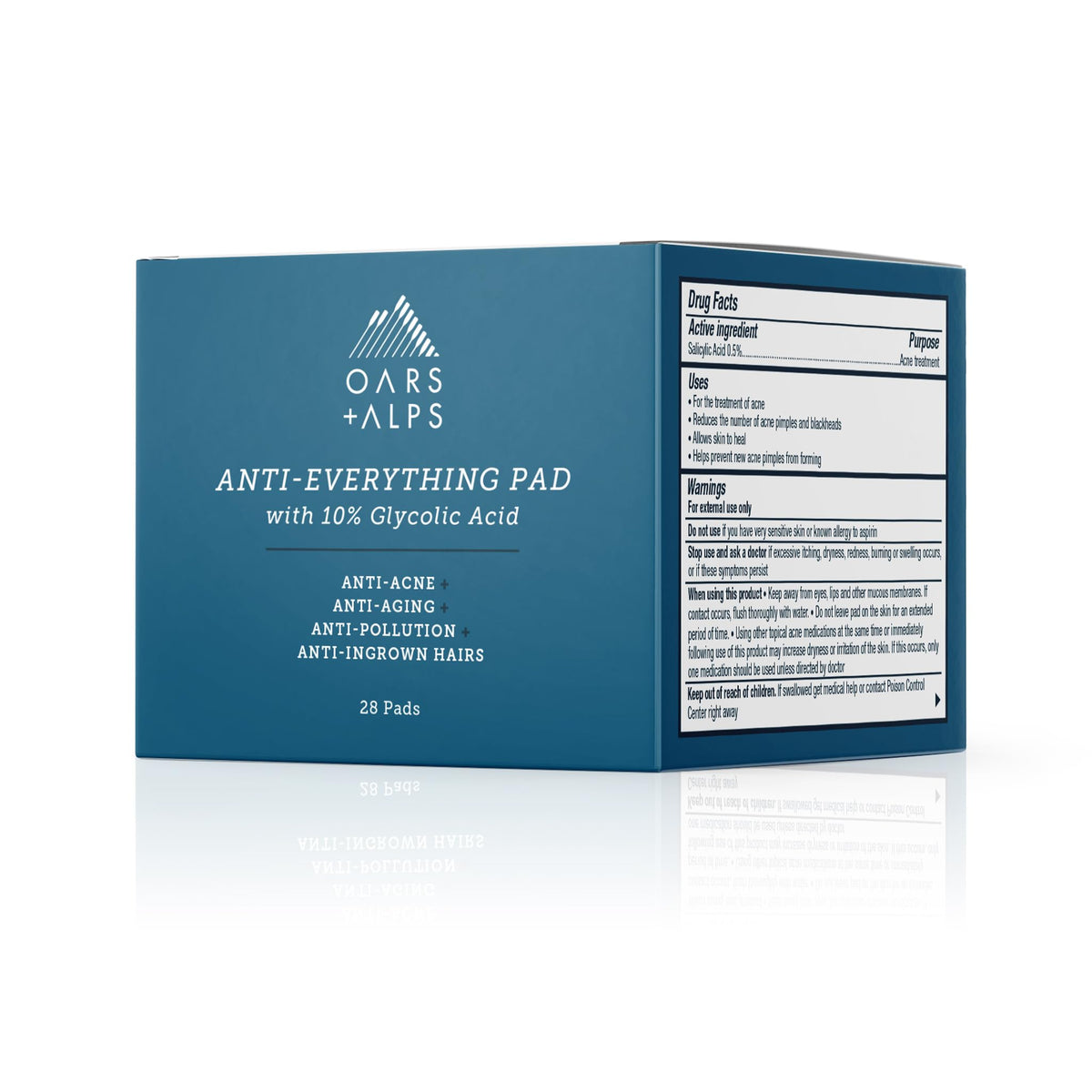 Steel Blue Oars + Alps Anti-Everything Pads, Facial Cleanser + Exfoliator, 28ct