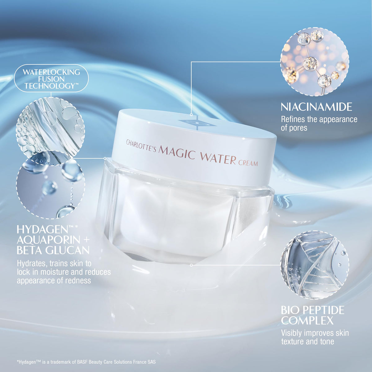 Light Gray Charlotte Tilbury Magic Hydration Revival Routine, 3-Piece Skincare Gift Set with Cleanser, Toner & Face Serum