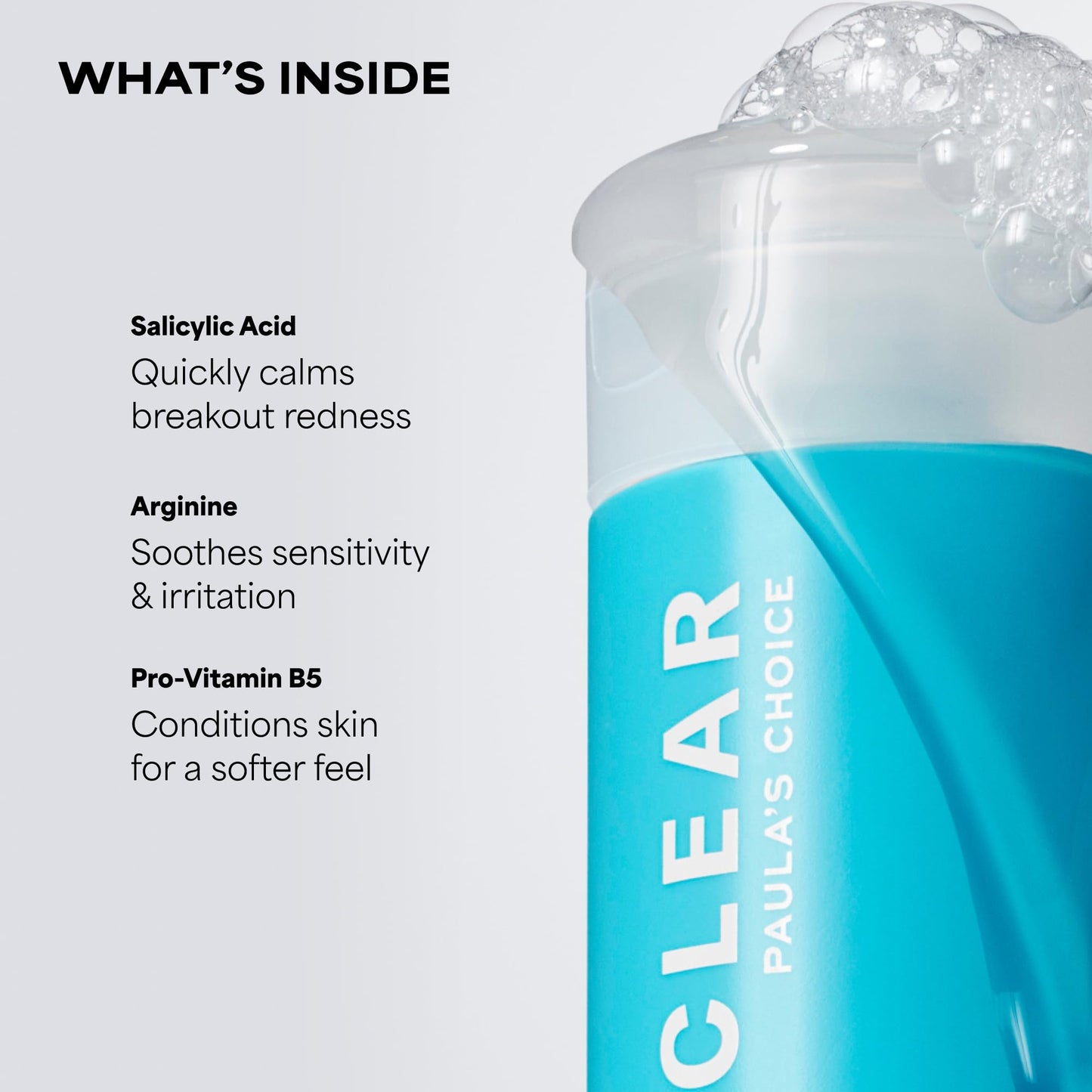 Lavender Paula's Choice CLEAR Pore Normalizing Facial Cleanser, Acne Daily Face Wash, Salicylic Acid Face Cleanser for Clogged & Enlarged Pores, Redness, Suitable for Blackhead-Prone Skin Fragrance Free, 6oz