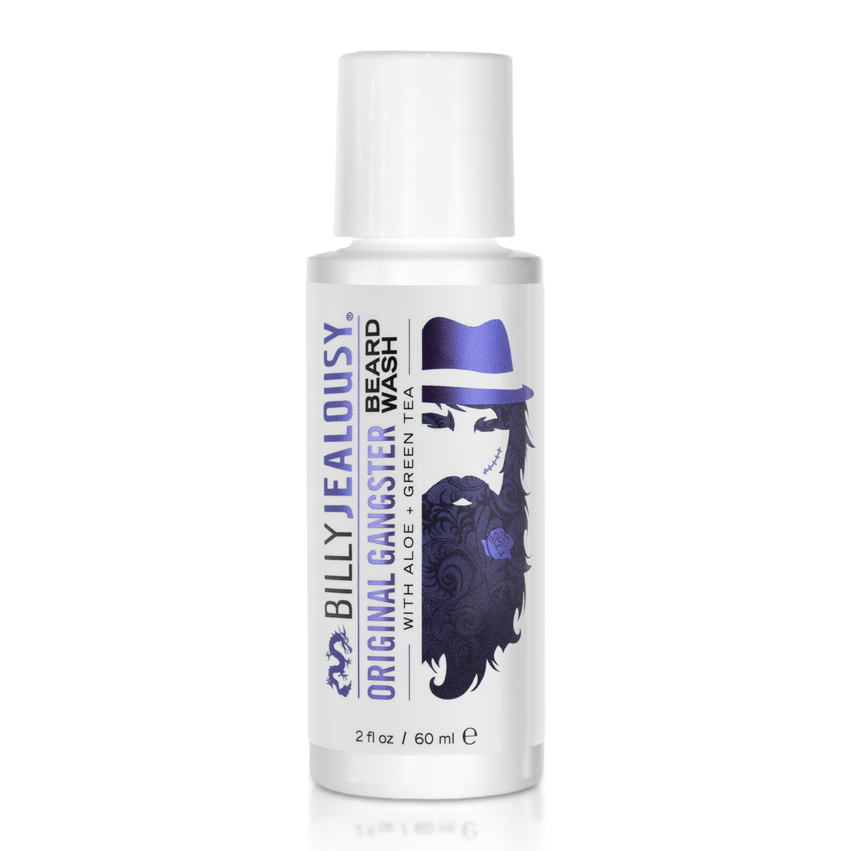 White Smoke Billy Jealousy Original Gangster Beard Kit with Trave Size Beard Wash, Oil and Titanium Keychain Comb to Cleanse, Stengthen & Soften Facial Hair, Oud Wood Scent
