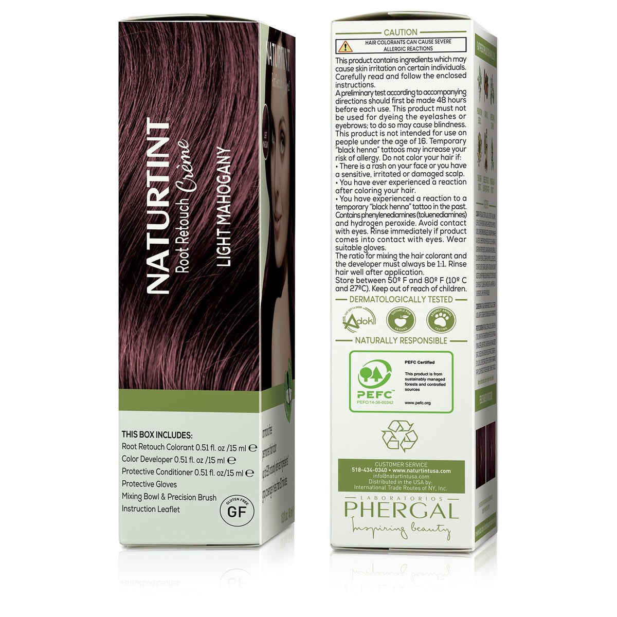 Gray Naturtint Light Mahogany Root Retouch Crème Permanent Hair Color - Ammonia Free, Conceal Grays, No Artificial Scent, 1.52 Fl Oz