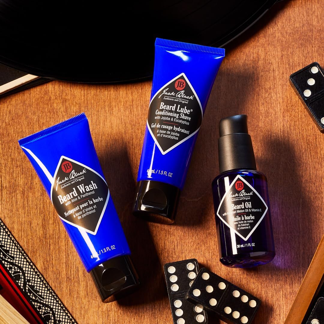 Black Jack Black Travel Size Beard Grooming Kit for Men