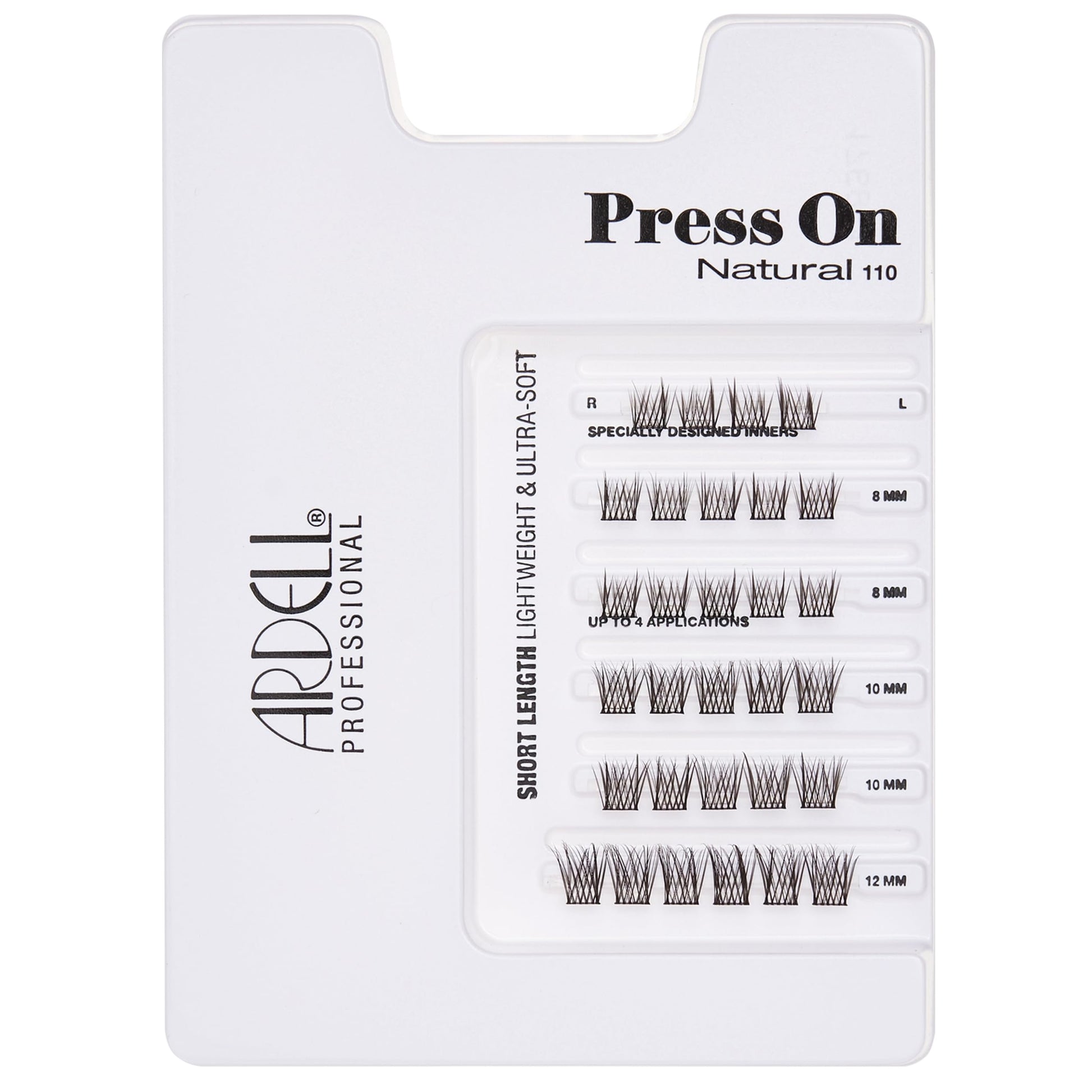 Lavender Ardell Press On Overlash Natural 110 – Self Adhesive Lash Clusters, No Glue Needed Eyelashes Natural, Ultra-Soft Pre Glued Cluster Eyelash Extensions, 1 Pack