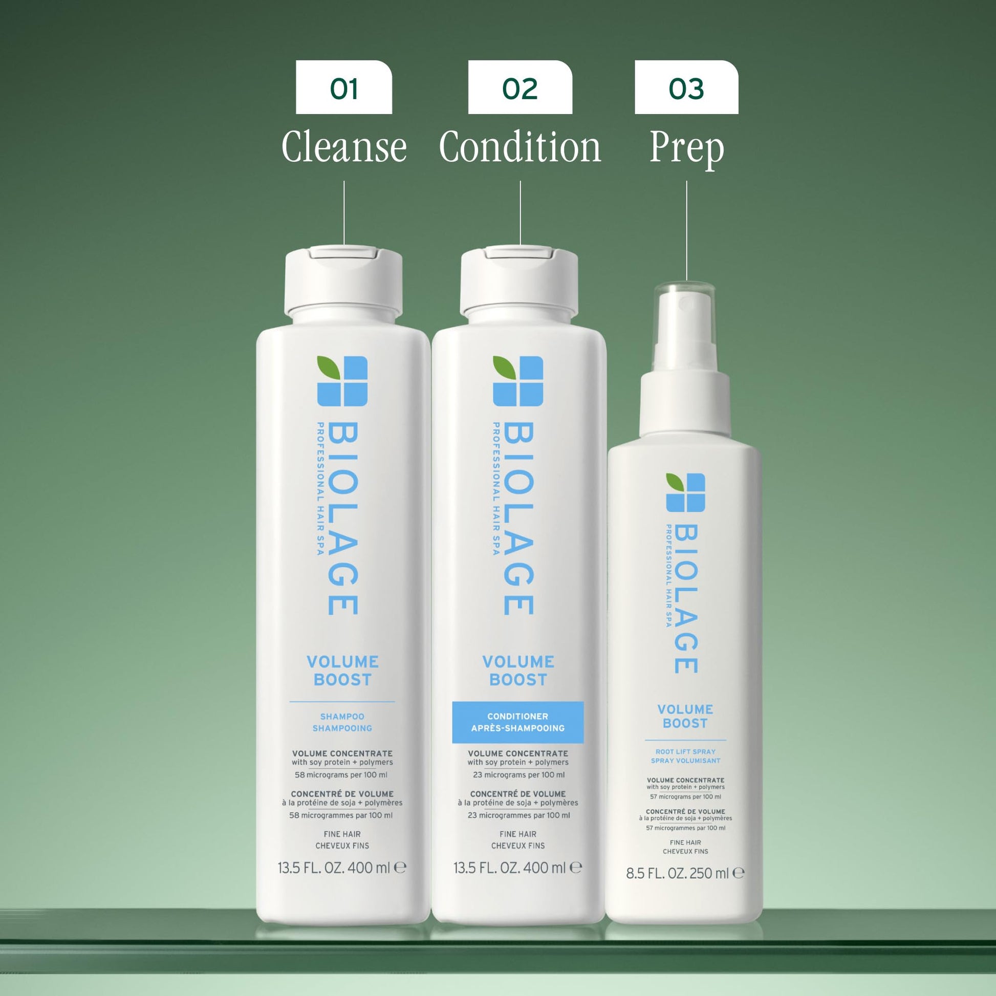 Dim Gray Biolage Volume Boost Volumizing Spray - Adds Bounce, Movement & Fullness, Root Lift Spray for Fine Hair, Soy Protein & Polymers, Paraben-Free & Vegan, 8.4 Fl Oz