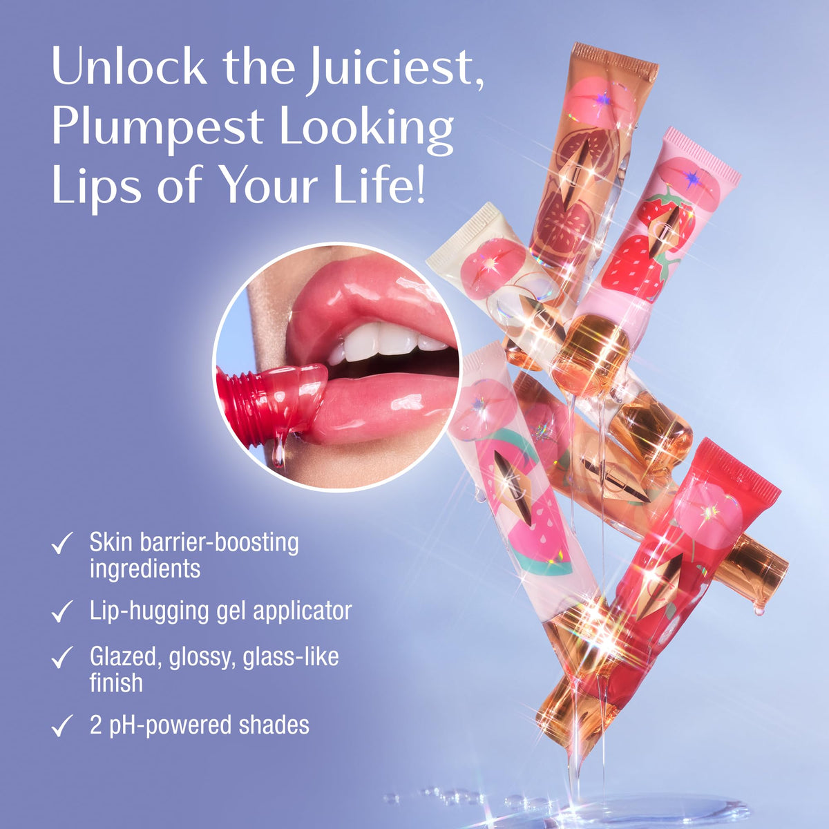 Light Slate Gray Charlotte Tilbury Healthy Glow Nectar Lip Oil - Sheer Tinted Lip Gloss Oil