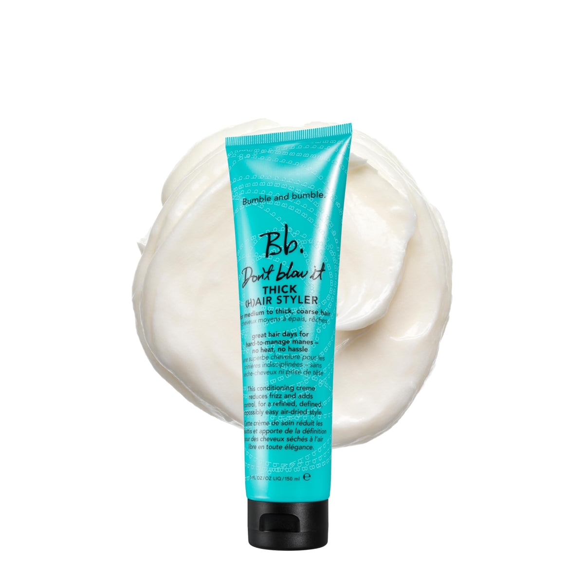 White Smoke Bumble and bumble. Don't Blow It Thick (H) air Styler Air Dry Cream | Anti Frizz Hair Cream | Adds Hydration and Light Hold |For Medium to Thick Curly, Wavy, Straight Hair Types, 5 Fl Oz