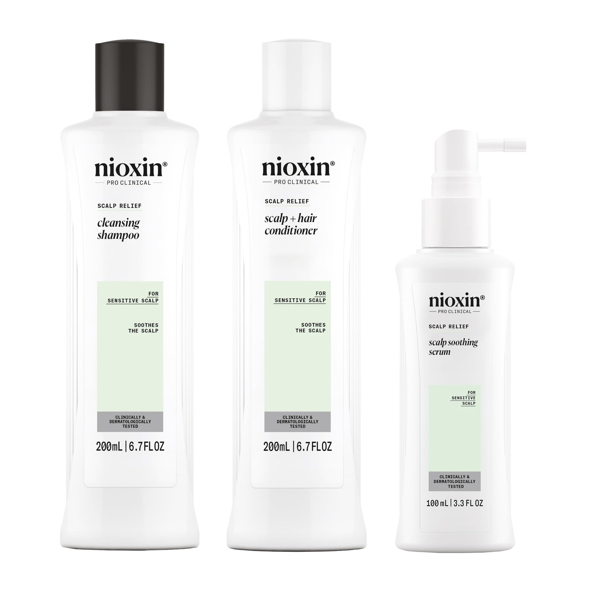 White Smoke Nioxin Scalp Relief System Kit | For Sensitive Itchy Scalp | Made with Aloe Vera and Vitamin E | Trial Size