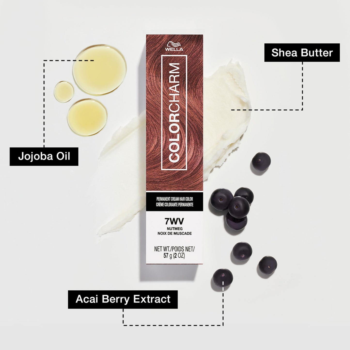 Lavender COLORCHARM Permanent Cream Hair Color, 1N Black, 2 oz.