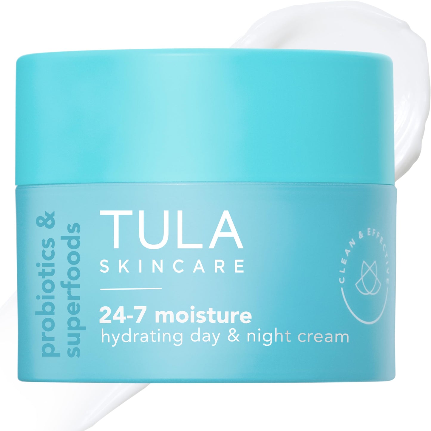 White Smoke TULA Skin Care 24-7 Hydrating Day & Night Cream - Anti-Aging Moisturizer for Face, Contains Watermelon & Blueberry Extract, 1.5 oz.