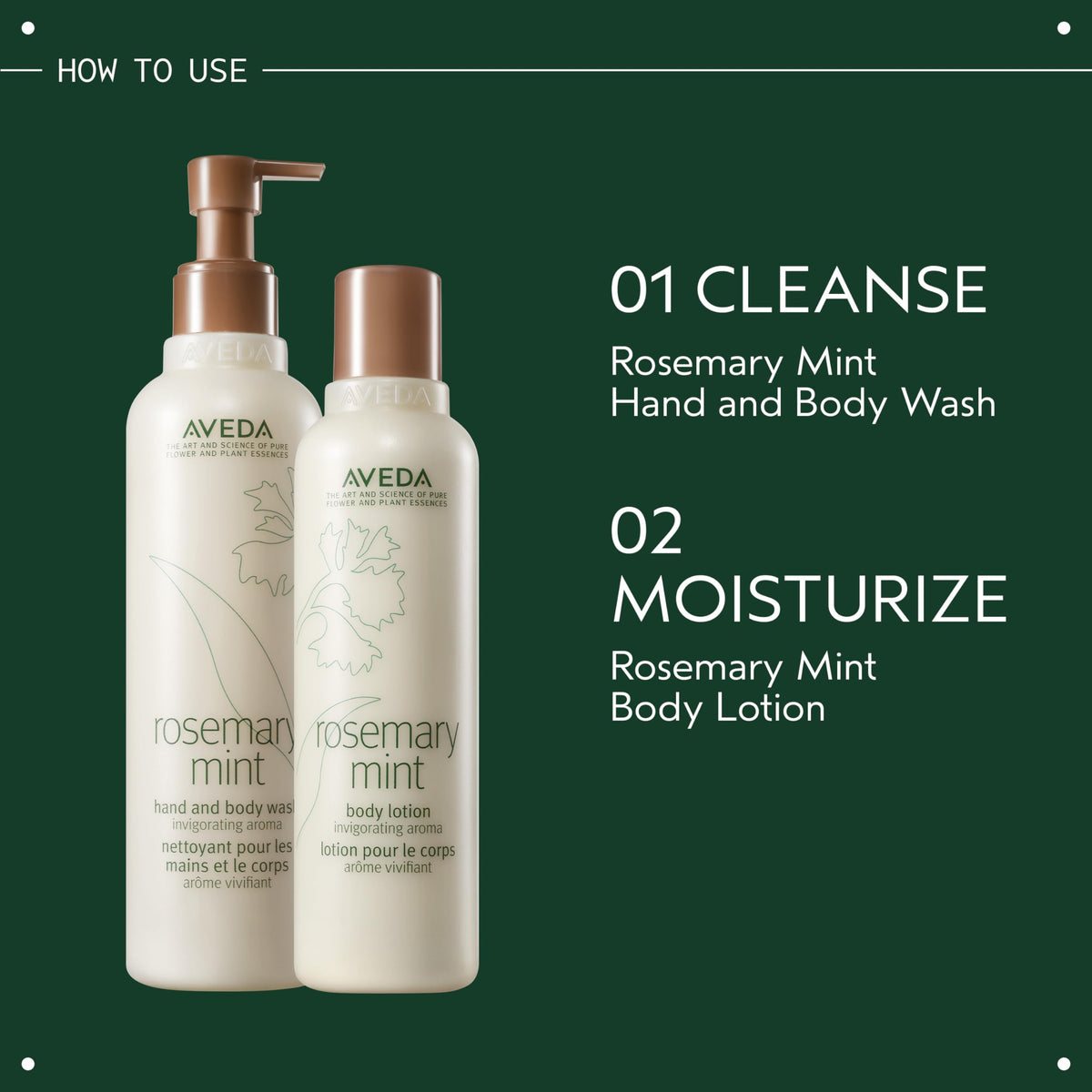 Dark Slate Gray AVEDA Rosemary Mint Hand & Body Wash | Liquid Hand Soap and Body Wash | with Invigorating Aroma of Certified Organic Peppermint & Rosemary, 8.5 Fl Oz