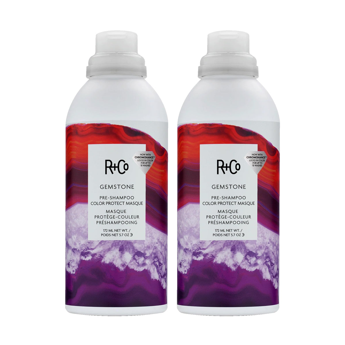 White Smoke R+Co GEMSTONE Pre-Shampoo Color Protect Masque 2 Pack