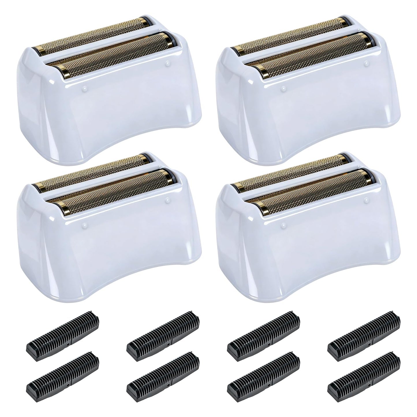 White Smoke 4 Sets Shaver Replacement Foil and Blades Compatible with Andis TS-1 TS-2 17150 17200 17235 17155 ProFoil Lithium Shaver, Stainless Steel Cutter Head