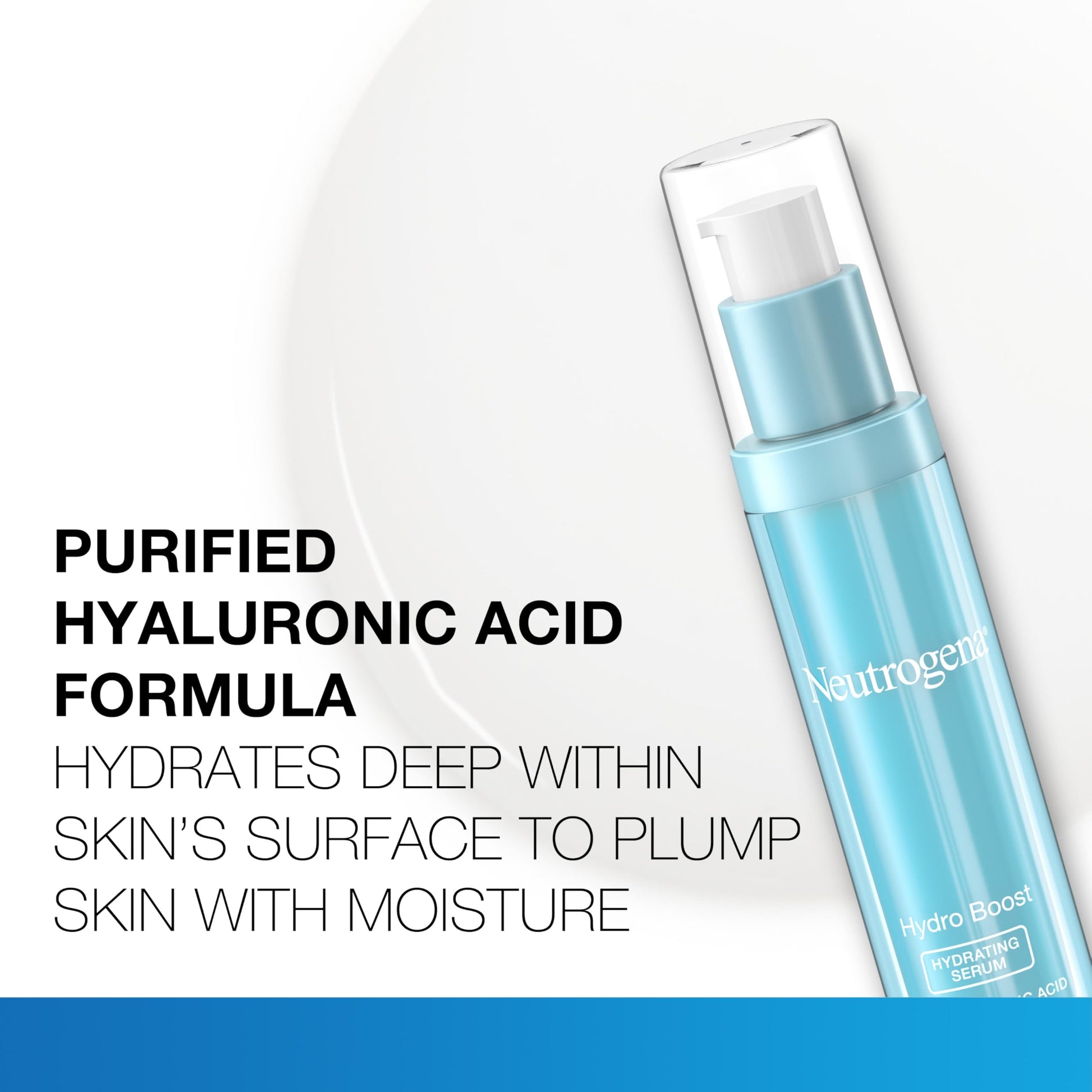 White Smoke Neutrogena Hydro Boost Hydrating Hyaluronic Acid Face & Neck Serum, Fast-Absorbing Daily Facial Moisturizer with Purified Hyaluronic Acid for Hydrated Skin, Oil-Free & Non-Comedogenic, 1 fl. oz